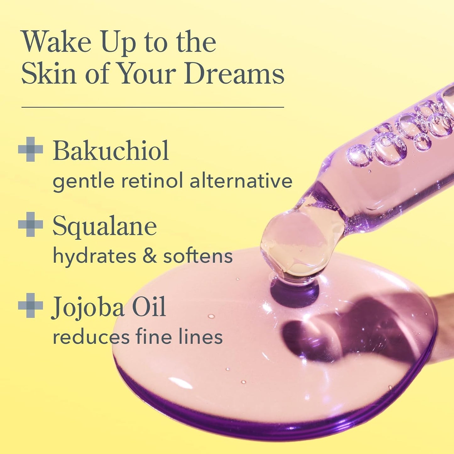 Beekman 1802 Dream Booster Bakuchiol Face Serum - Retinol Alternative for Sensitive Skin - Fine Lines & Pore Minimizer - Vegan - Fragrance Free -0.5 fl oz