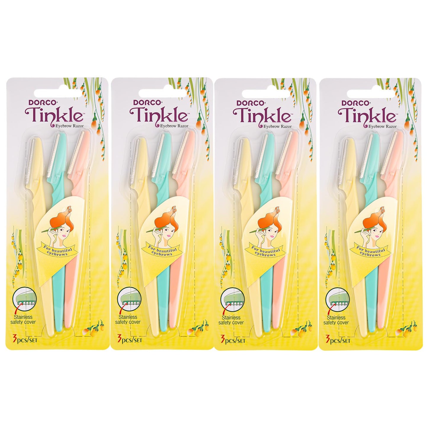 Tinkle Dermaplaning Tool 12ct, Dermaplane Razor for Women, Safe and Easy Peach Fuzz Remover