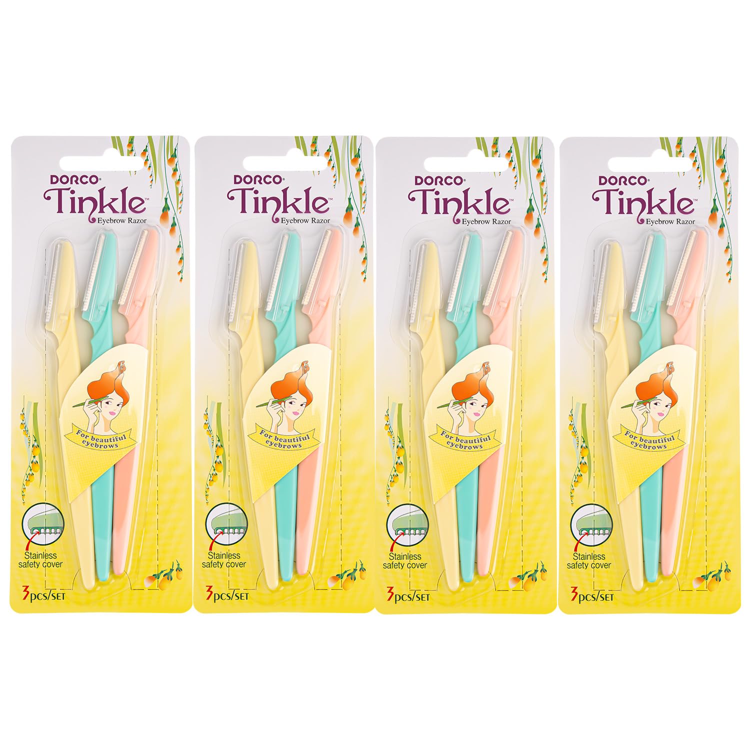 Tinkle Dermaplaning Tool 12ct, Dermaplane Razor for Women, Safe and Easy Peach Fuzz Remover