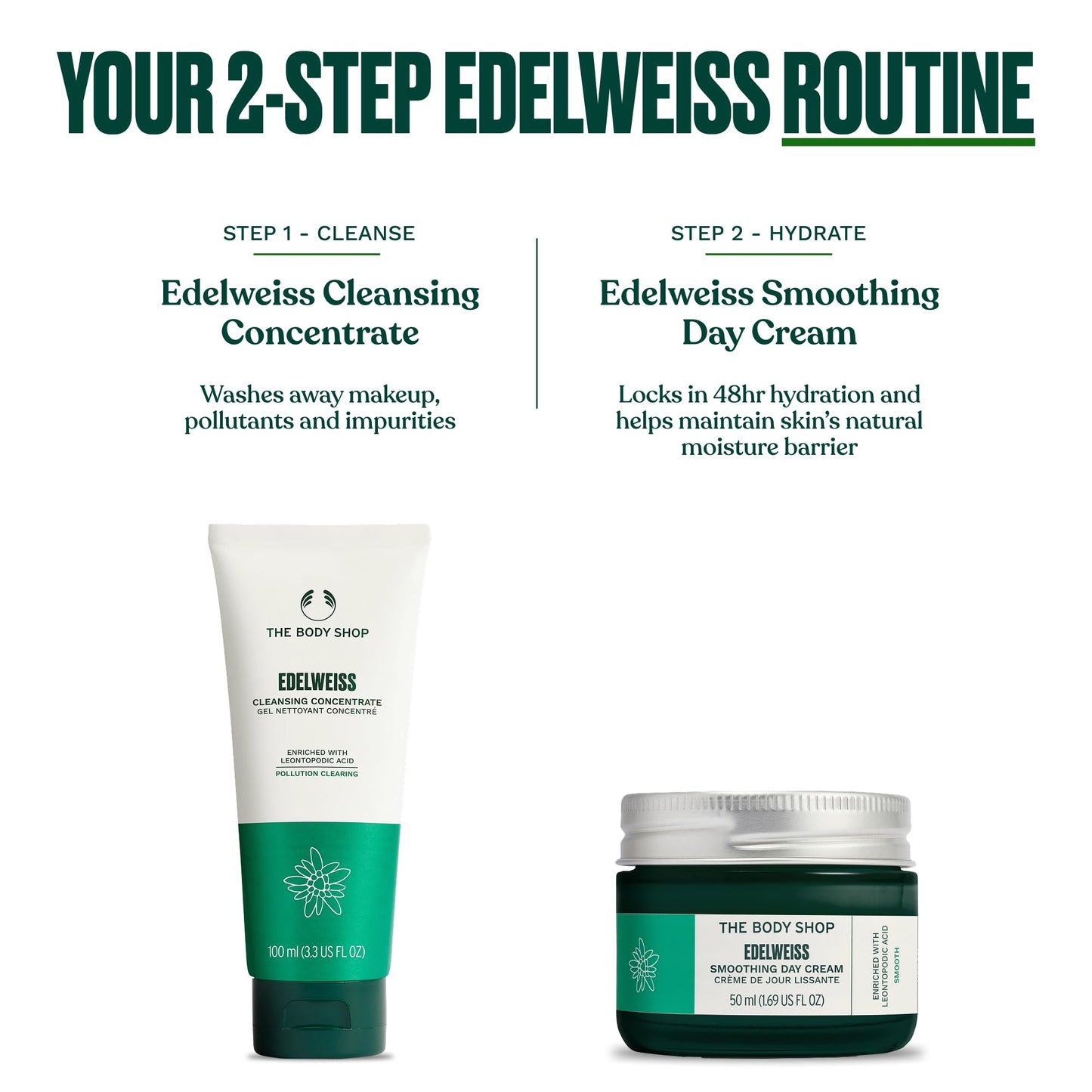 The Body Shop Edelweiss Cleansing Concentrate – Facial Cleanser – Gently Cleanses Tired, Dehydrated