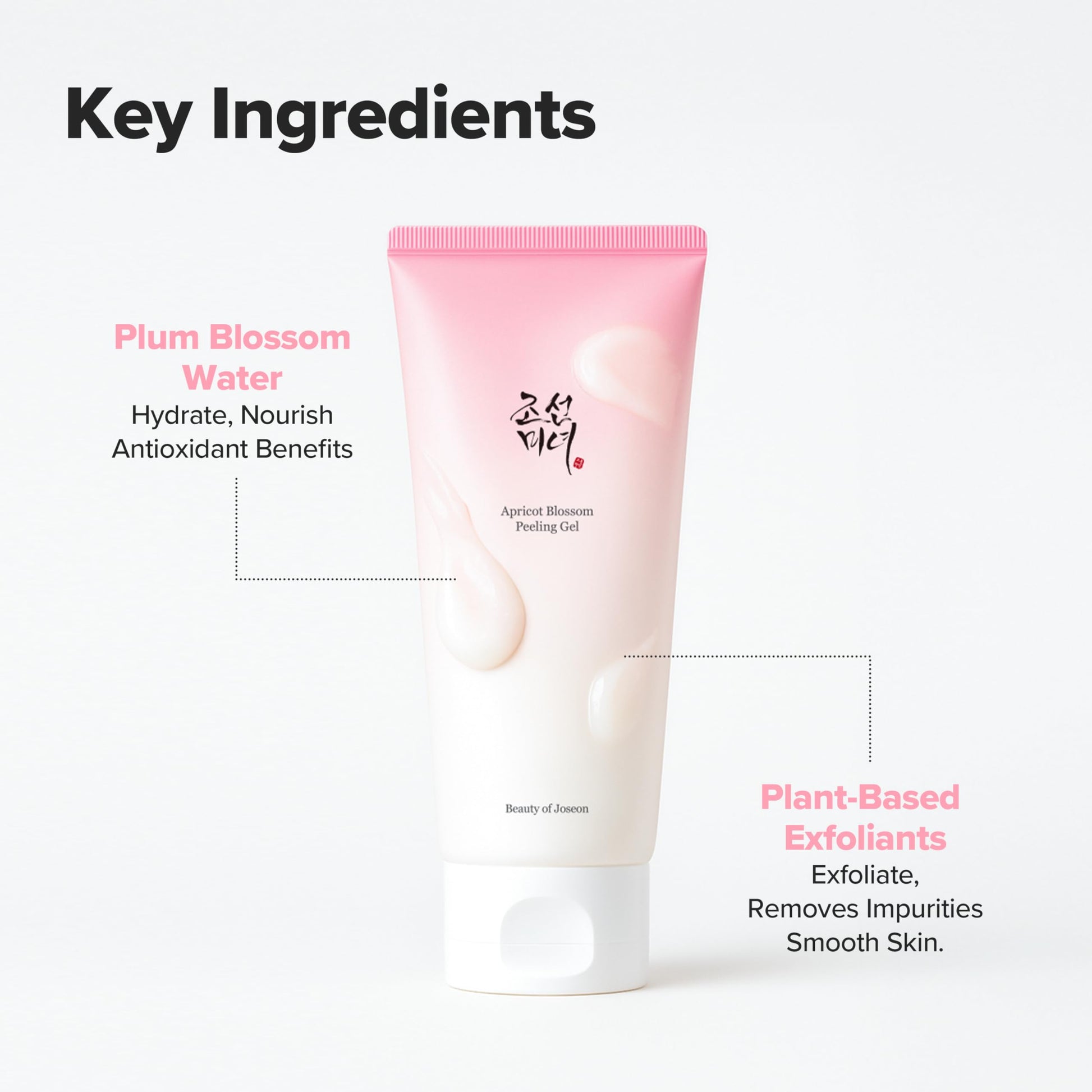 Beauty of Joseon Apricot Blossom Peeling Gel Soft Exfoliating Face and Body Scrub Dead Skin Cells