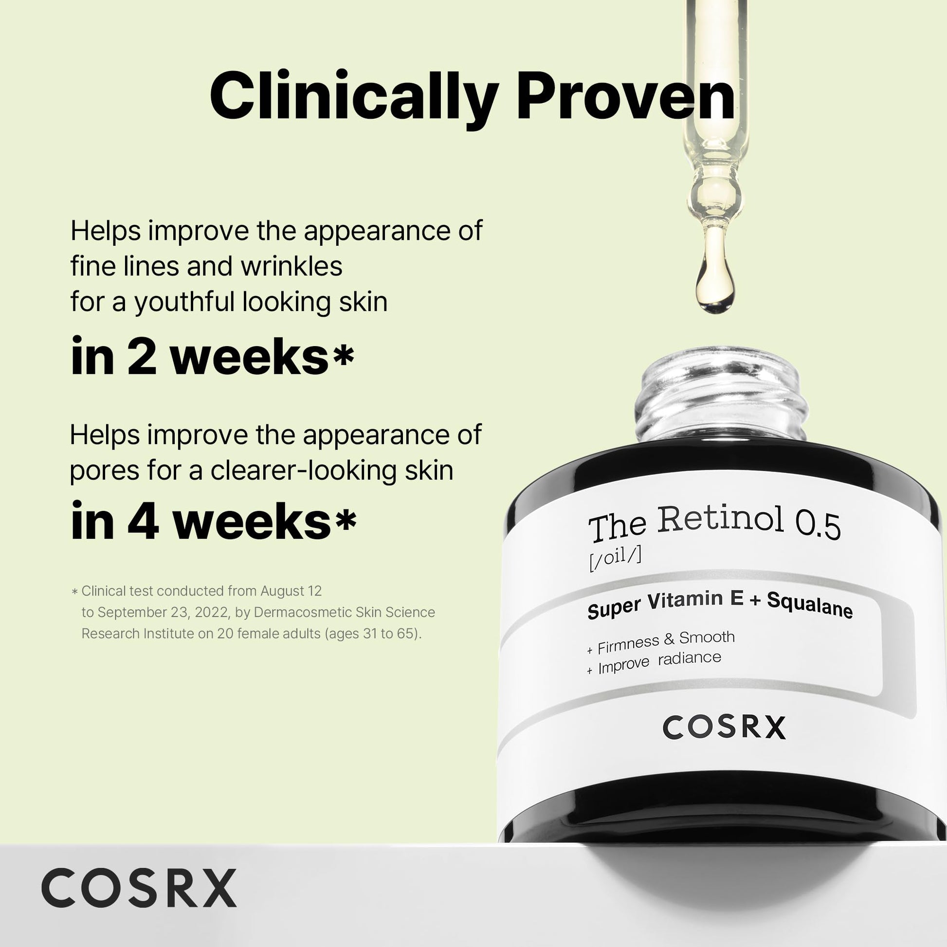 COSRX Retinol 0.5 Oil, Anti-Aging Serum, Fine Lines & Firmness(0.67 fl.oz)
