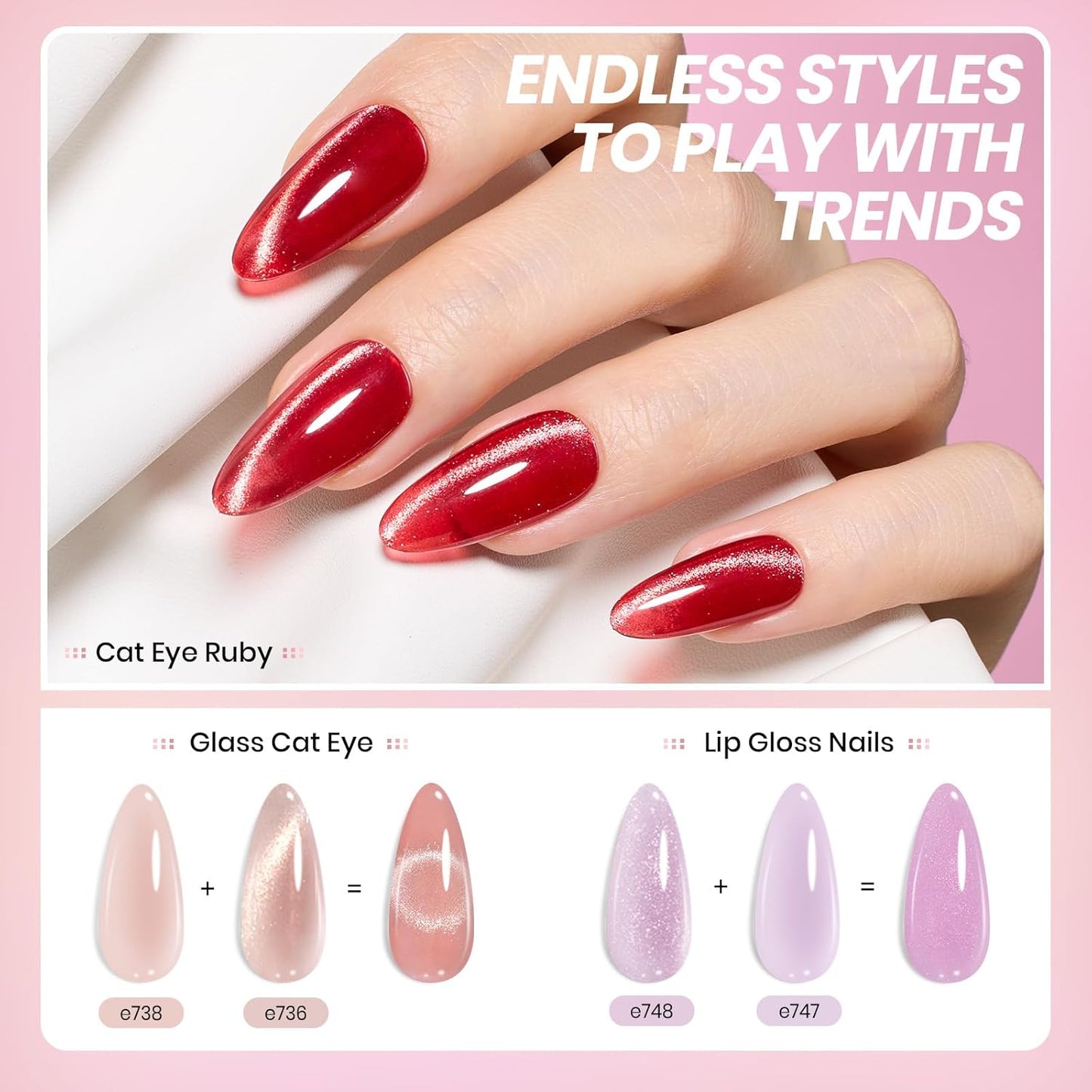 Beetles Jelly Gel Nail Polish Set, 53PCS 36 Colors Jelly Pink Milky White Red Black Blue Green Silver Cat Eye Base Glitter Glossy Matte Top Coat Crystal Ice Collection French Nails Gift for Women