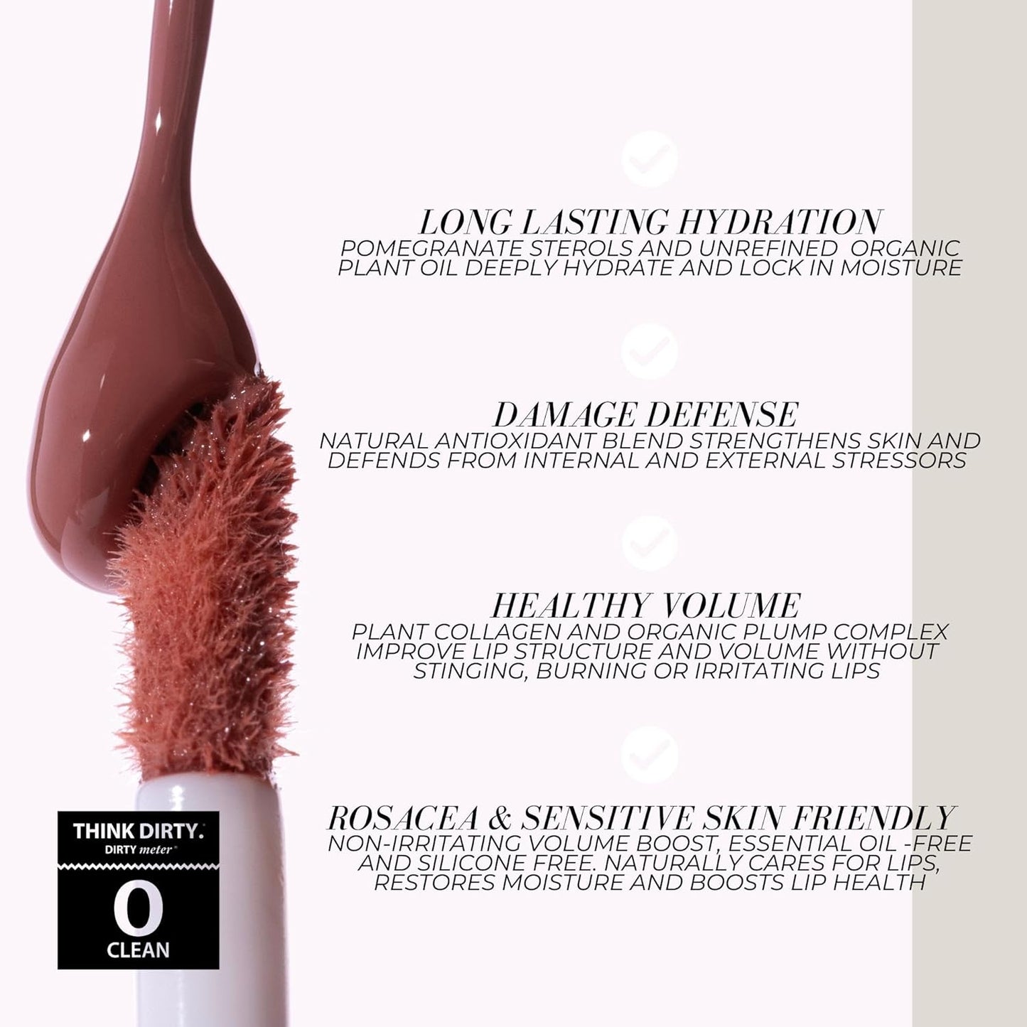 FITGLOW Beauty Lip Colour Serum | Hydrating Lip Gloss | Plumping Anti-Aging Lip Treatment | Natural Shine with Pomegranate Sterols & Collagen | Buildable Color for Dry Chapped Lips | Go - 10g