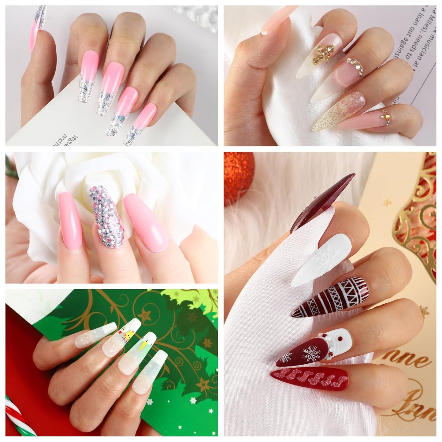 COSCELIA Poly Nail Gel Kit Starter Kit with U V Lamp 3PC Coscelia Poly Extension Gel for Beginners Clear Pink White Nail Art Quick Building Gel Manicure Kits Gift for Women DIY at Home