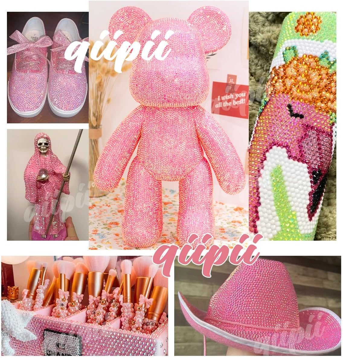 3mm 4mm 5mm 3 Boxes Pure Hot Pink Resin Rhinestones for Bedazzling Crafting Flatback Jelly Stones Bulk Diamonds Gems for Nails Face Eyes Makeup Tumblers Bottles DIY Crafts Clothes Shoes Phones