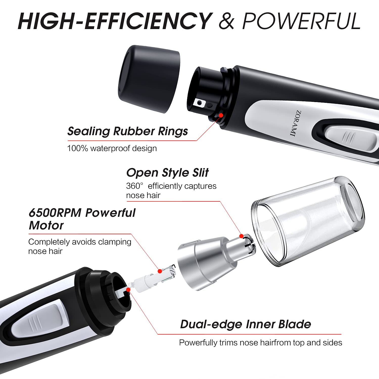 Ear and Nose Hair Trimmer Clipper - 2026 Professional Painless Eyebrow & Facial Hair Trimmer for