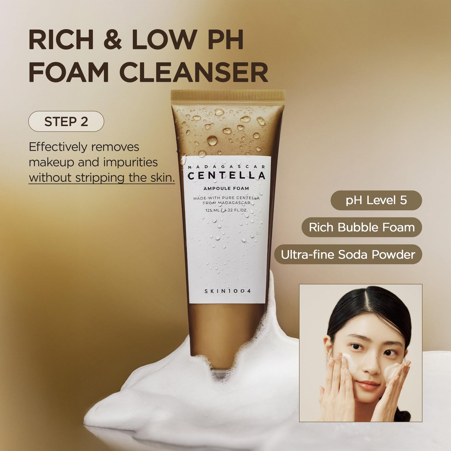 SKIN1004 Centella Double Cleansing Duo, Cleansing Oil 6.76 fl.oz & Ampoule Foam Cleanser 4.23