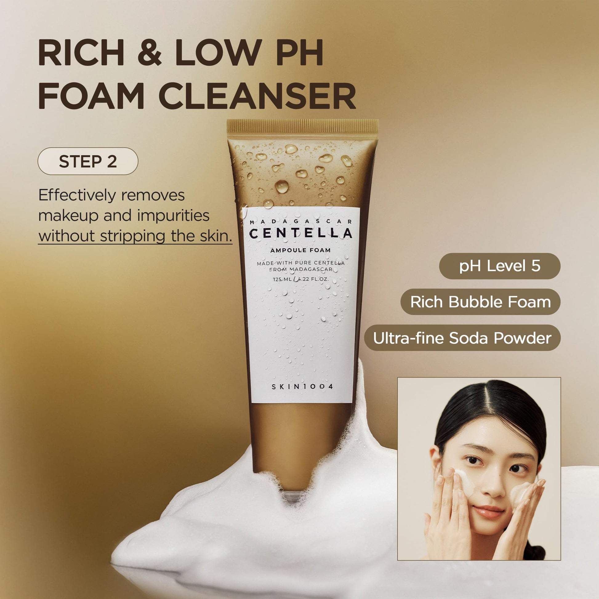 SKIN1004 Centella Double Cleansing Duo, Cleansing Oil 6.76 fl.oz & Ampoule Foam Cleanser 4.23
