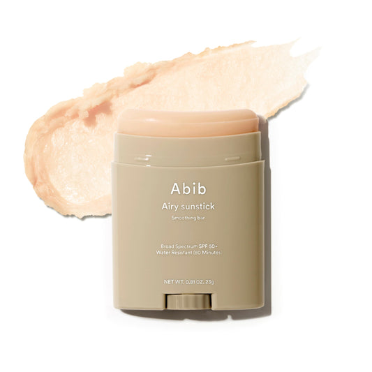 Abib Airy Sunstick Protection Bar SPF50+ Broad Spectrum, Semi-Matte Sunscreen Stick for Oily &