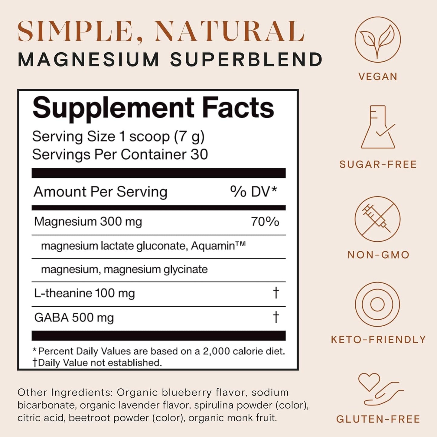 mellö Magnesium Supplement Superblend Powder - Magnesium Glycinate with L-Theanine, GABA, and 70 Trace Minerals - Supports Sleep, Relaxation, Balanced Energy - Pomegranate Flavor, 30 Servings