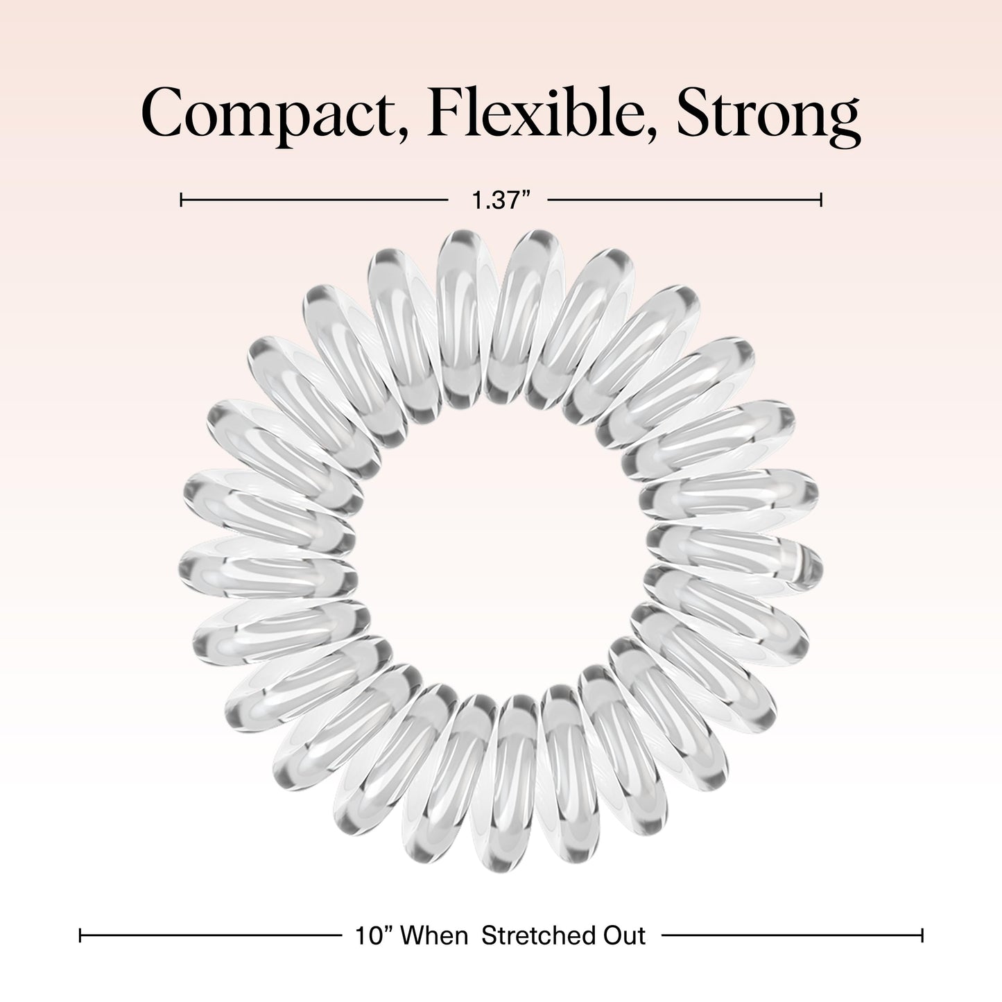 Kitsch Spiral Hair Ties for Women - Durable Hair Accessories - Basics, 8pcs