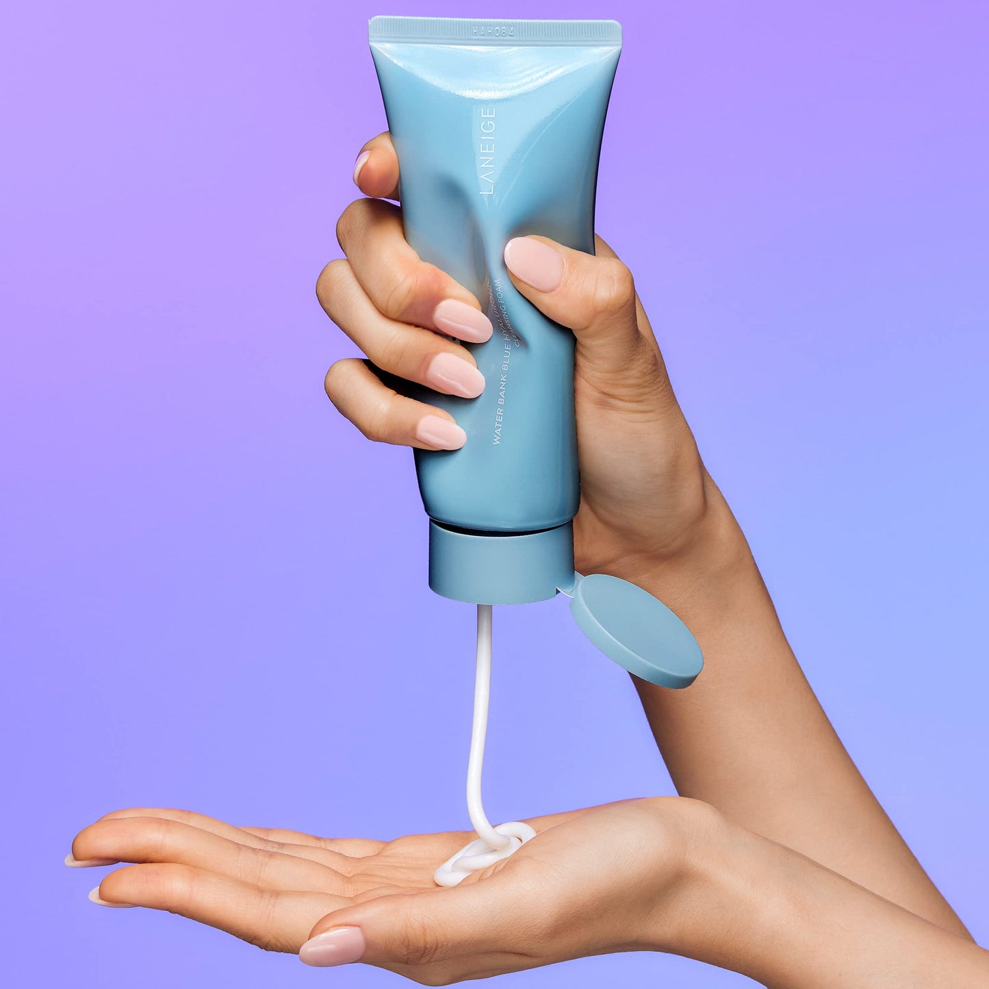 LANEIGE Water Bank Cleansing Foam: Hydrating Face Wash and Makeup Remover with Hyaluronic Acid &