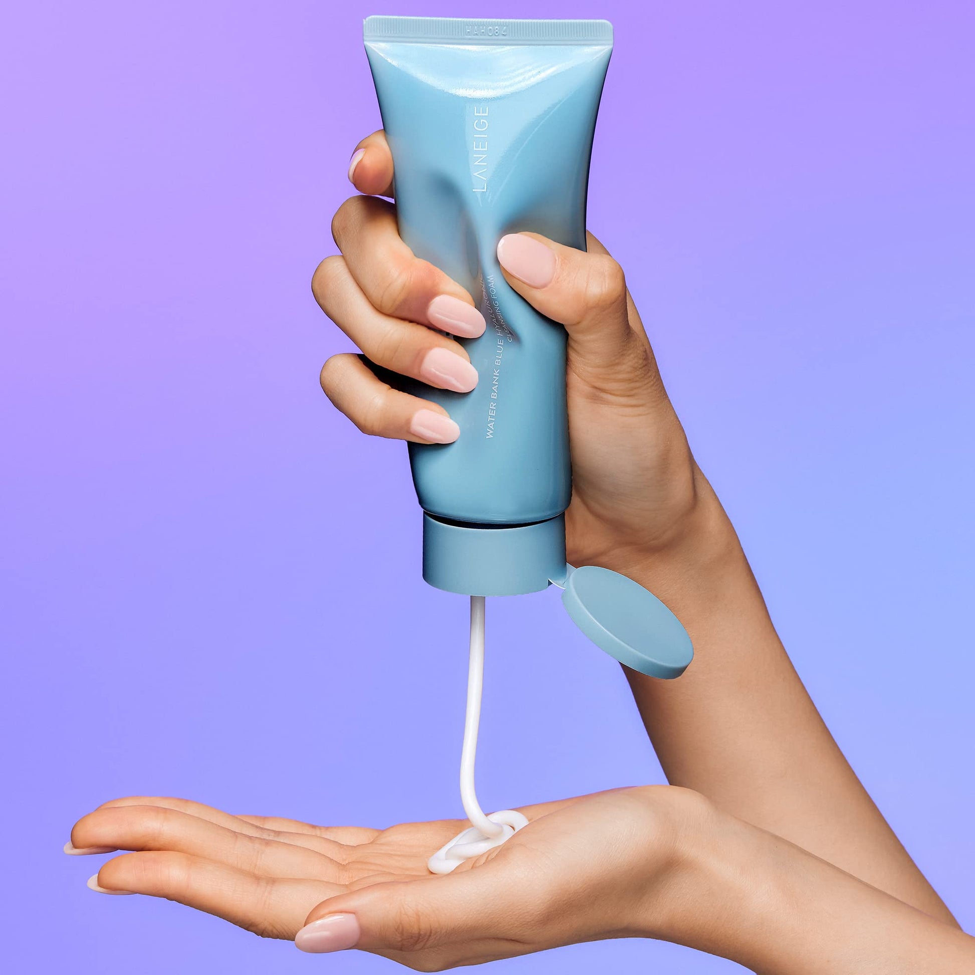 LANEIGE Water Bank Cleansing Foam: Hydrating Face Wash and Makeup Remover with Hyaluronic Acid &