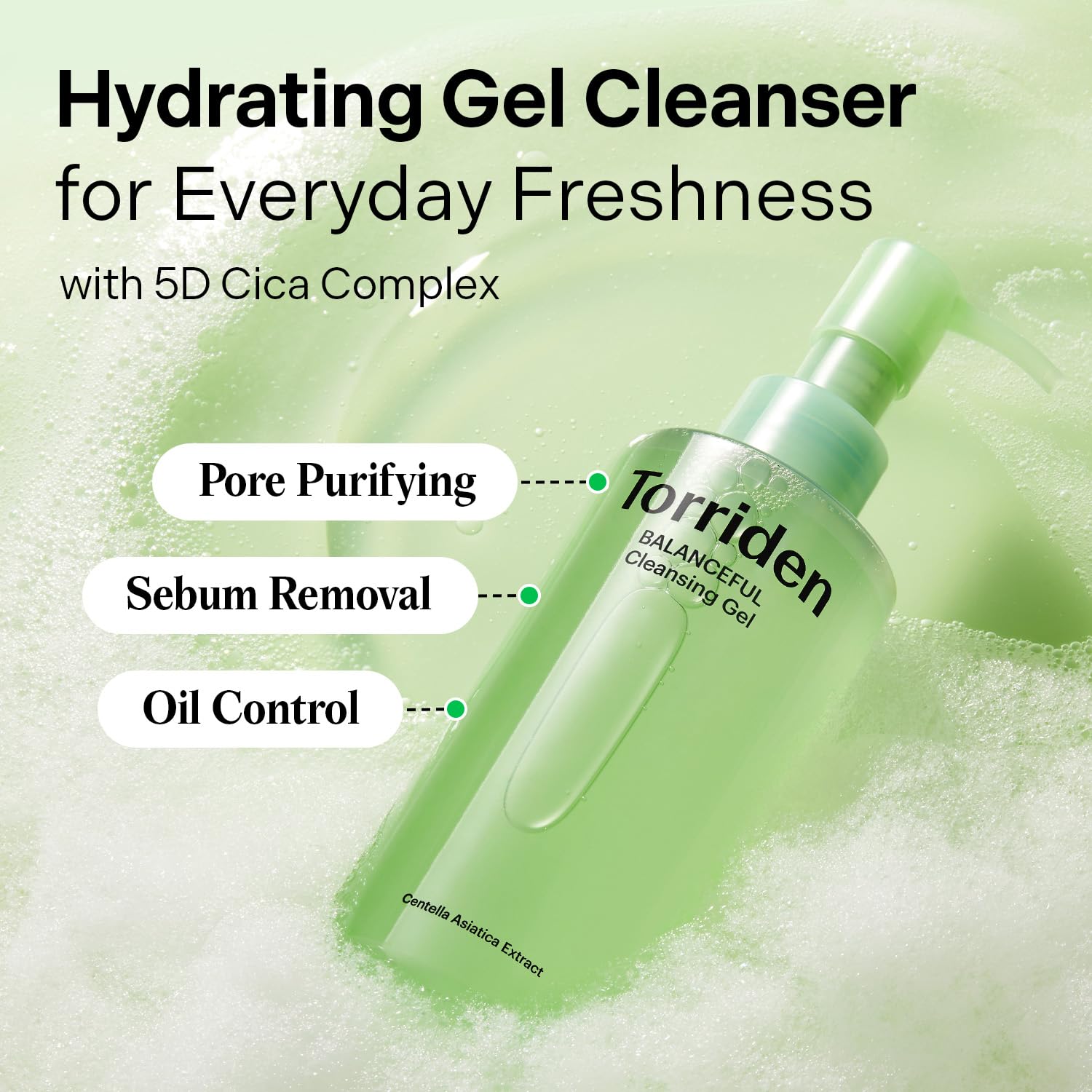 Torriden BALANCEFUL Cleansing Gel 200ml (6.76 fl. oz.) | Low pH Cleanser | Gentle Facial Cleanser