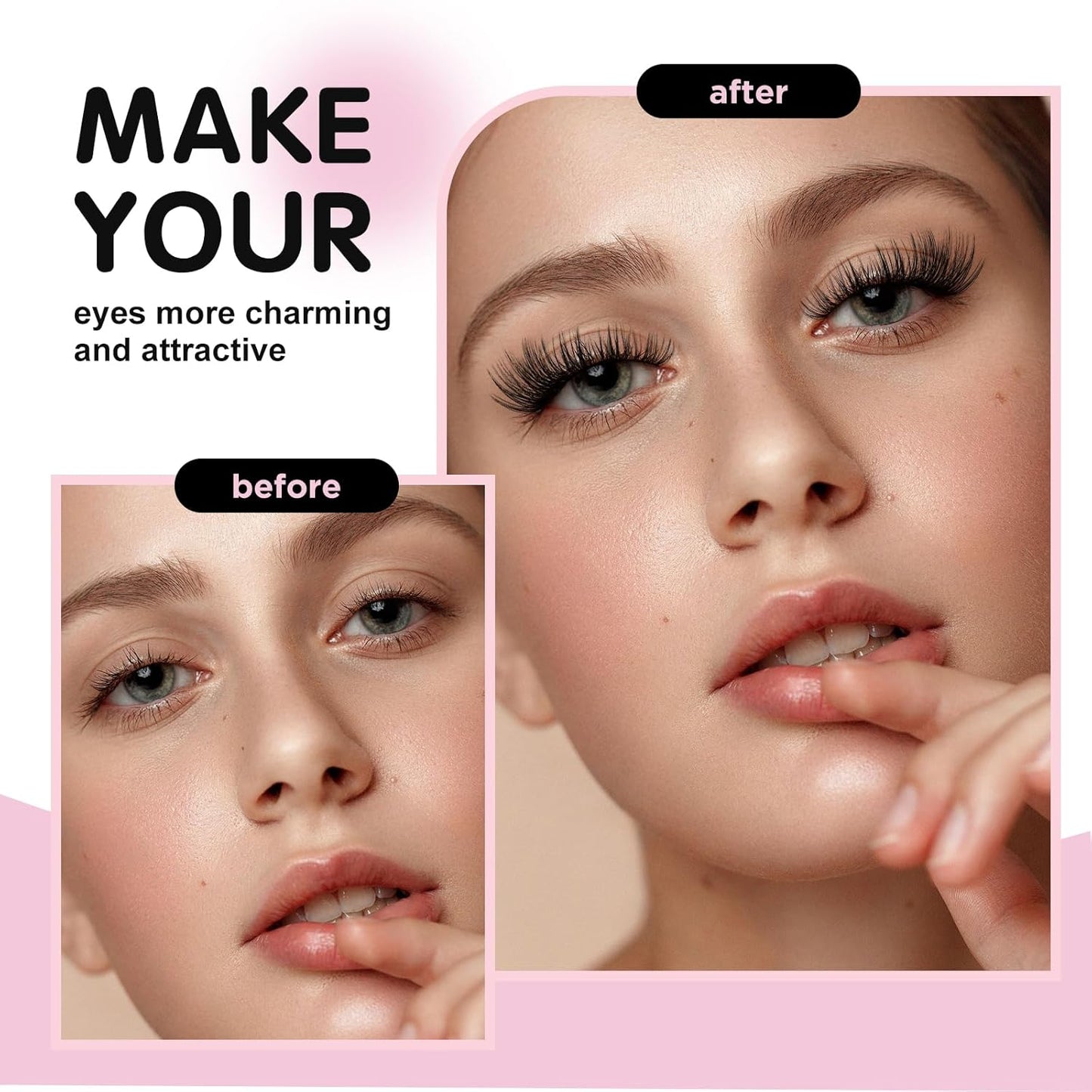 Lash Clusters kit 9-16mm DIY Lash Extension Kit 280 40D D Curl Lash Clusters 0.07D Natural Individual Lashes Clusters False Eyelashes Wispy Eye Lash Kits Extensions Kit