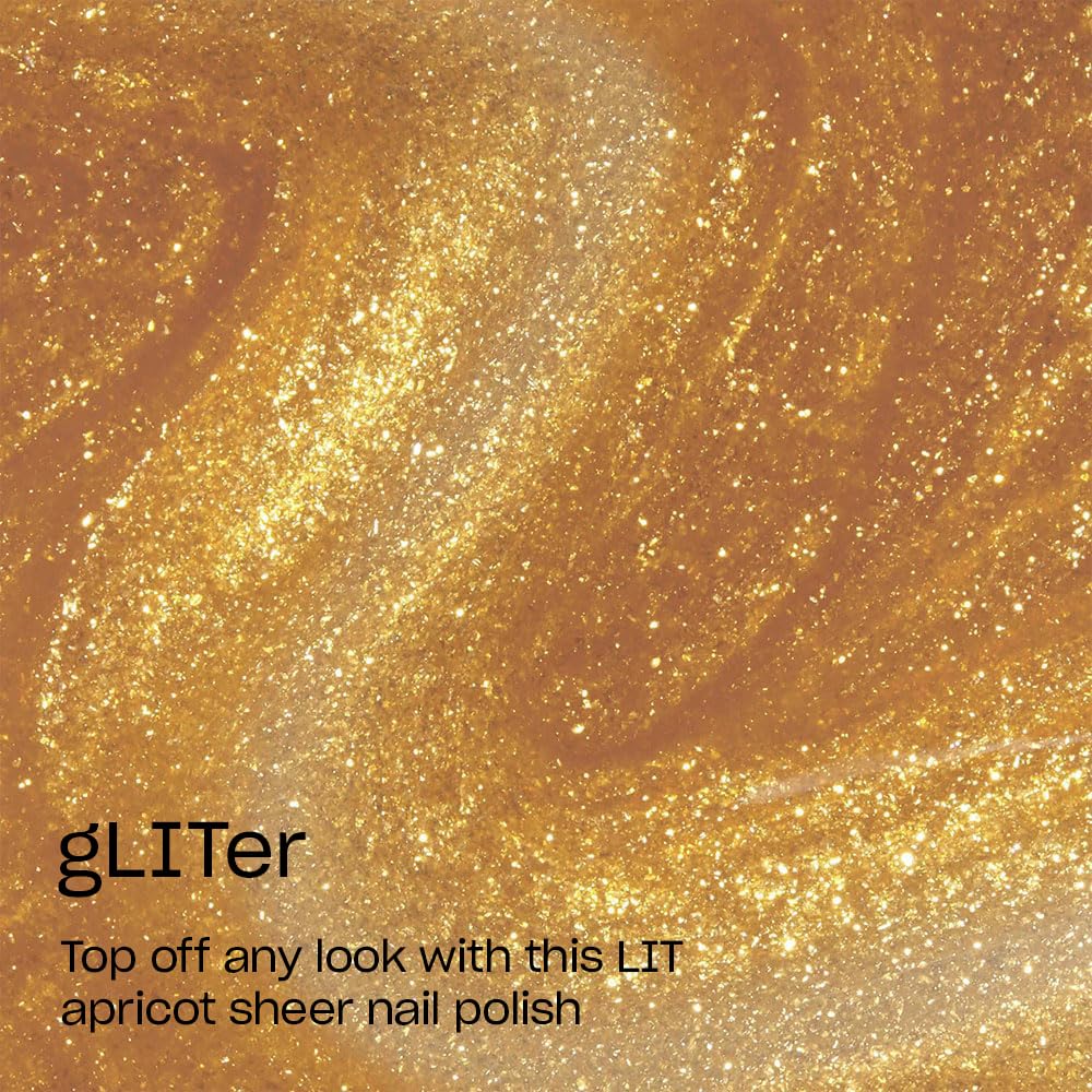 OPI Nail Lacquer gLITter | Sheer Bright Orange Glitter Nail Polish