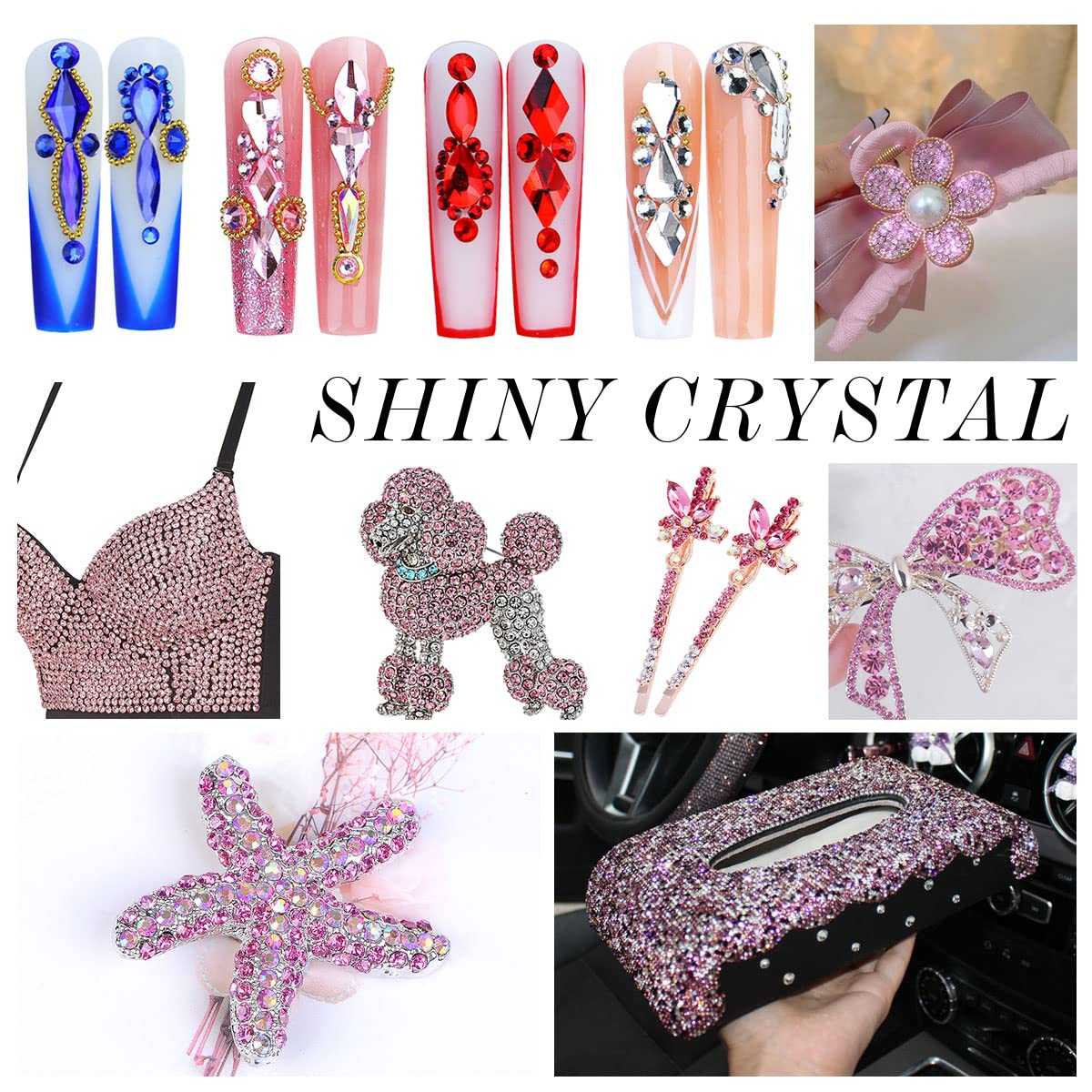 1440Pcs Light Pink Crystal Rhinestones,Glass Flatback Rhinestones Small Gemstones for Nail Face Makeup Art Crafts Clothes Decoration - (SS4, 1.6mm,LightPink)