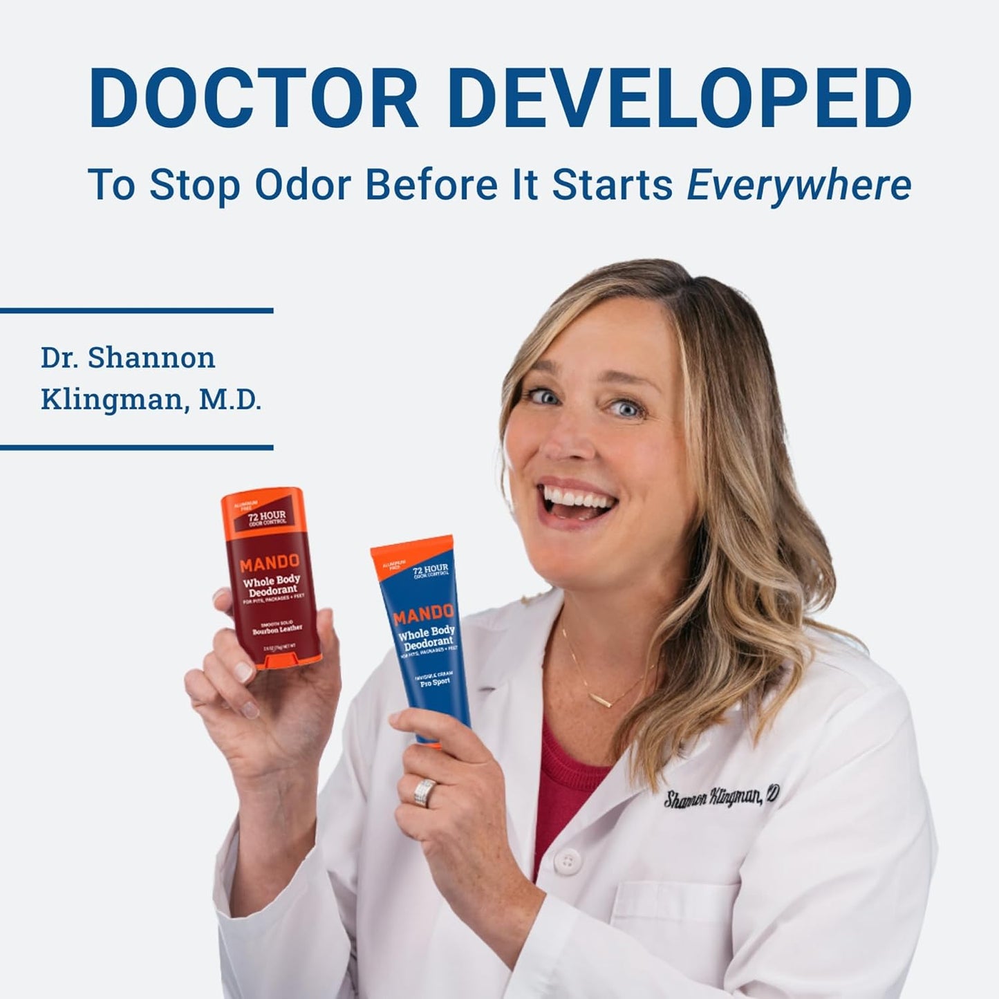 Mando Odor Shield Body Wash - 24 Hour Control - Removes Odor Better than Soap - SLS Free, Paraben Free, Skin Safe - 8.5 Ounce (Pack of 2) (Pro Sport)