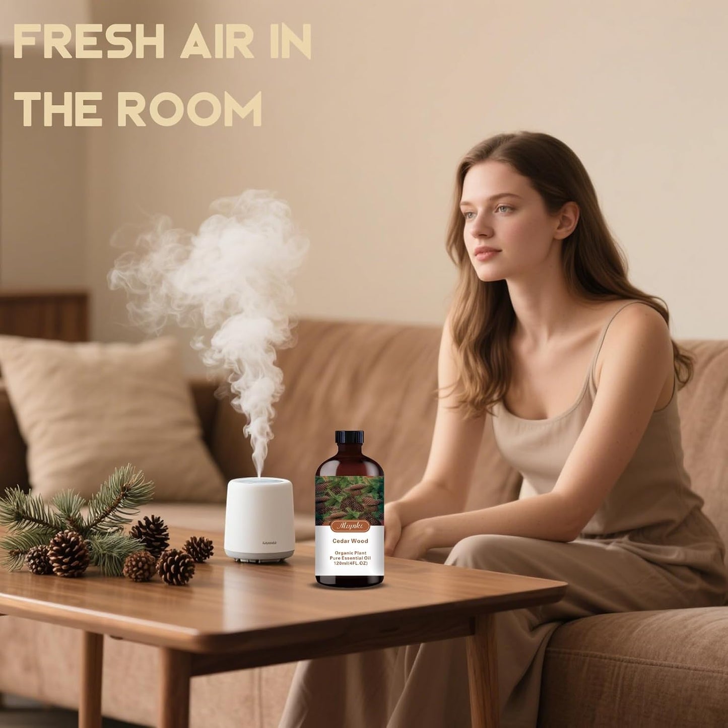 Cedarwood Essential Oil-Cedarwood Fragrance Oil 4.33oz (130ml)-100% Pure Natural Scent for Diffusers, Candles, Soap Making & Aromatherapy-Relaxing Home & Gift Essential Oil for Bath, Massage