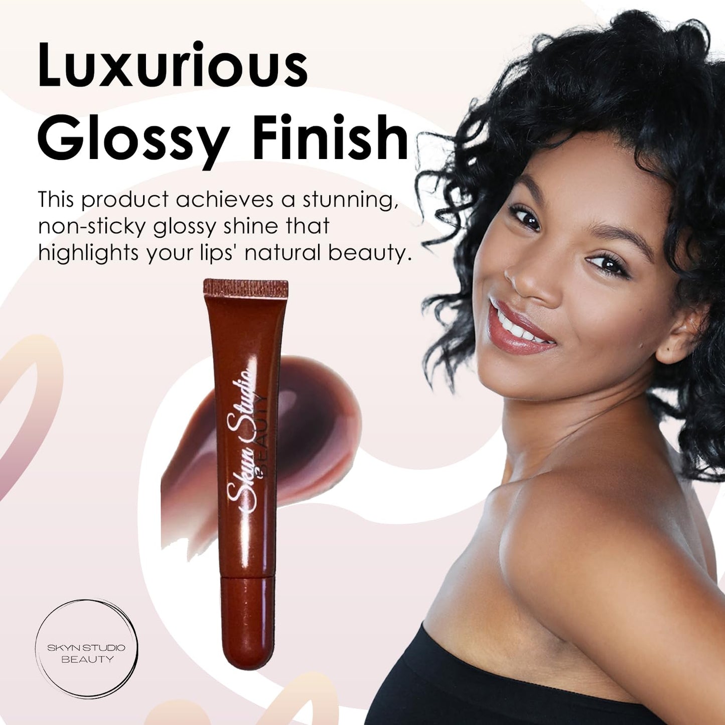 BEAUTY Pucker Up Shea Butta Glossy Lip Balm, Hydrating Lip Balm, Peptide Lip Treatment, Exfoliating Lip Balm, Lightweight, Moisturize and Tint Lip Care Products (0.4 Oz) (Brown Skin)