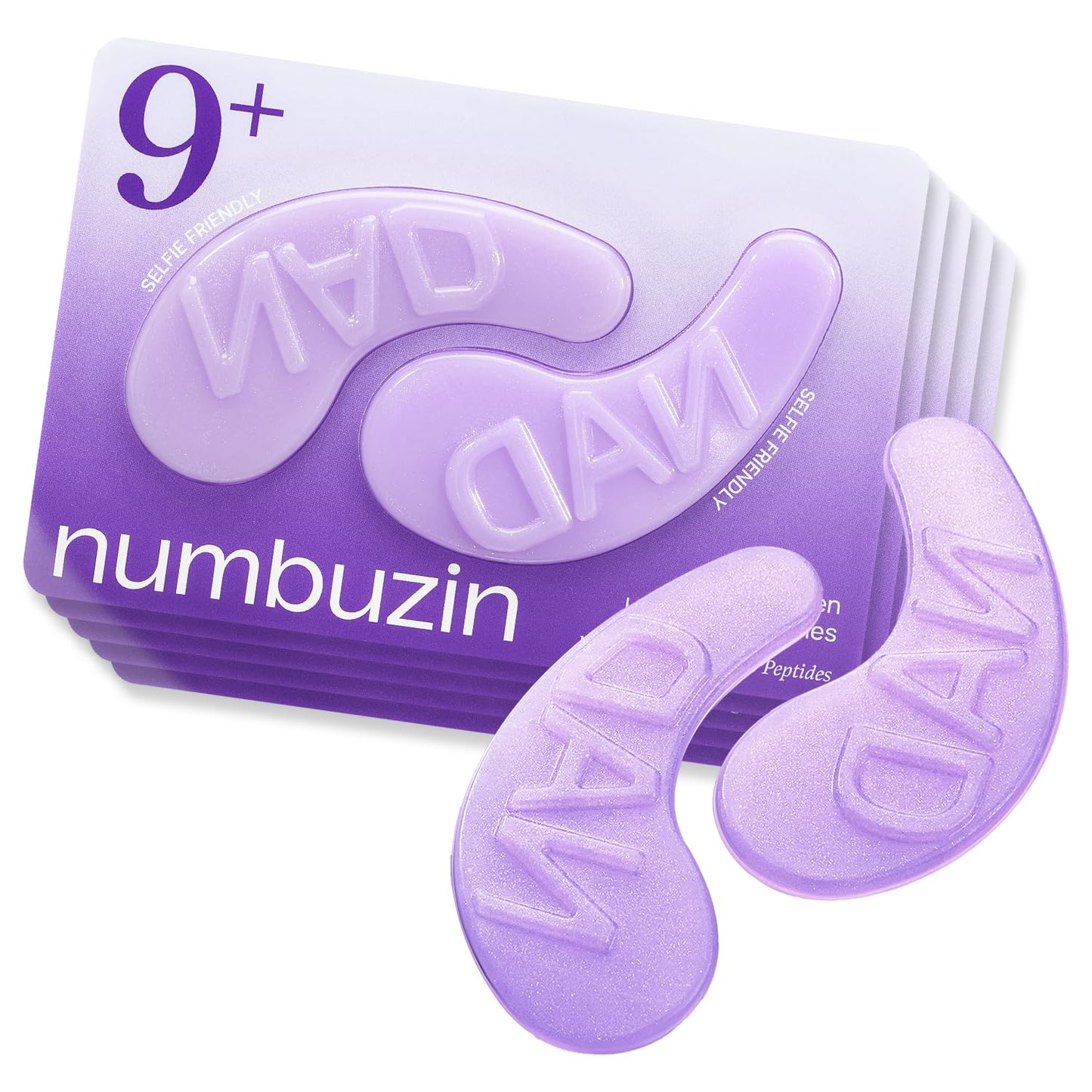 numbuzin No.9 Eye Patches, NAD+ Collagen Jelly Eye Masks with Peptides, Caffeine & Niacinamide