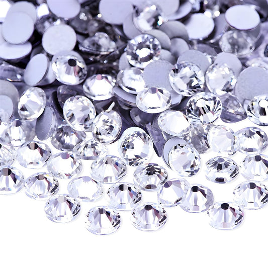 Flatback Rhinestones Round Gems for Nails Art and Crafts 4000Pcs SS6 2mm Glitter Crystals Stone DIY
