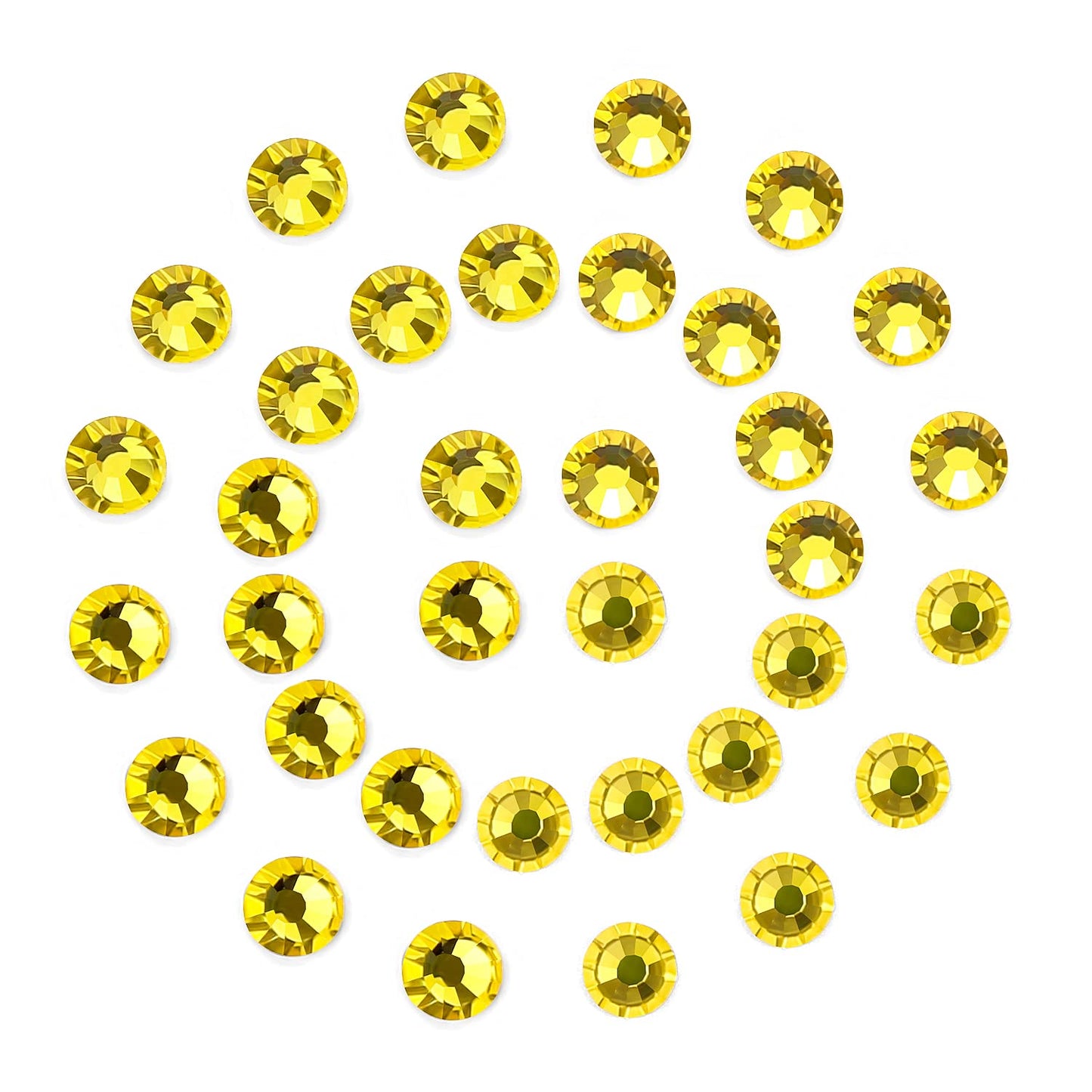 1440Pcs Lemon Yellow Crystal Rhinestones,Glass Flatback Rhinestones Gemstones Mini for Nail Face Makeup Art Crafts Clothes Decoration- (SS4, 1.6mm,Lemon Yellow)