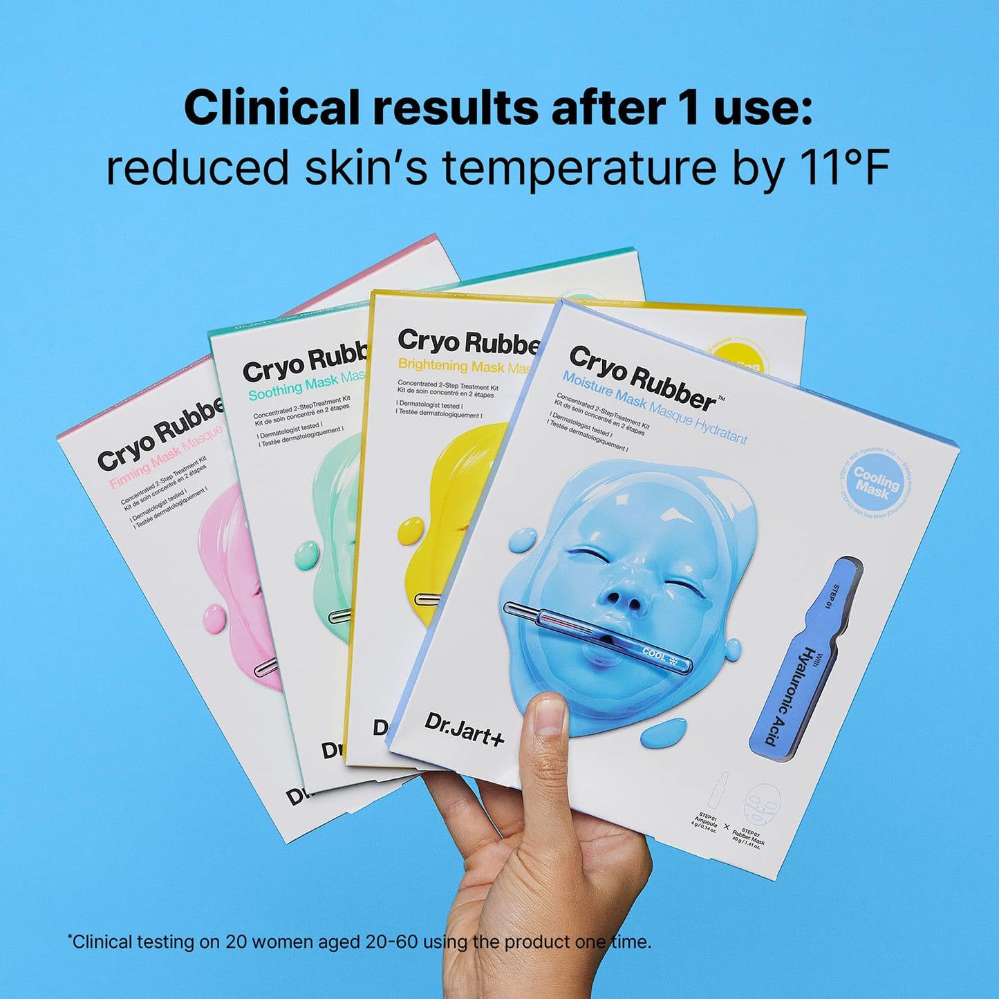 Dr.Jart+ Cryo Rubber Brightening Korean Face Mask with Niacinamide| Korean Skin Care | Travel Size