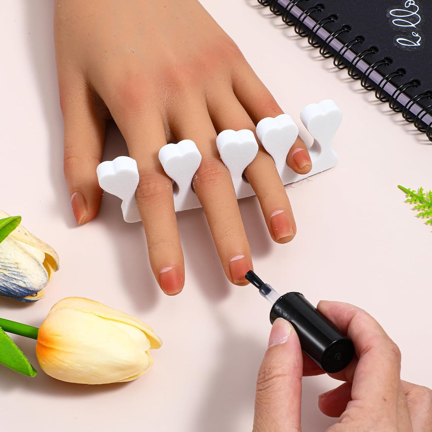 400 PcsToe Separators Pedicure Tool Kit Soft Toe Spacers for Pedicures Spreaders Finger Dividers for Women Men Feet Nail Toenails Art Painting Polish Spa(White)