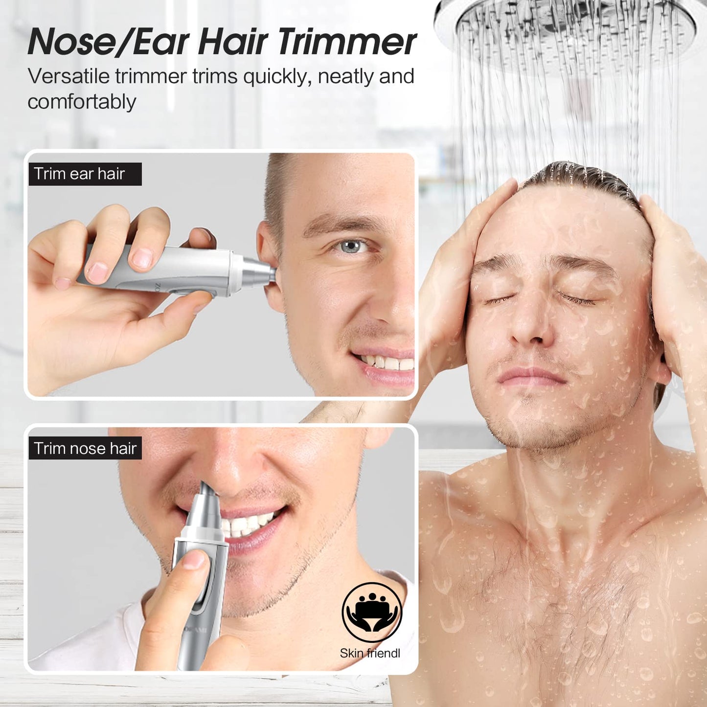 Ear and Nose Hair Trimmer Clipper - 2026 Professional Painless Eyebrow & Facial Hair Trimmer for