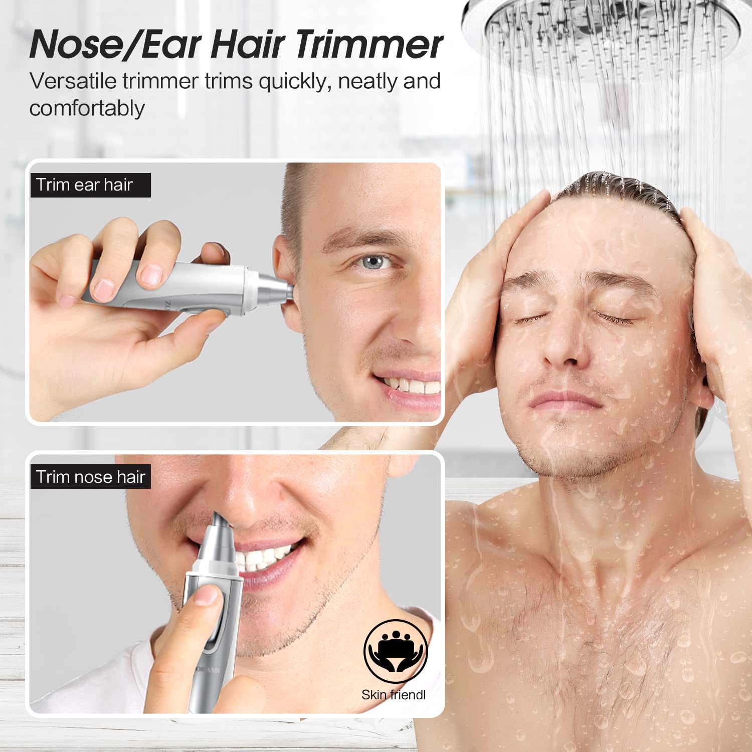 Ear and Nose Hair Trimmer Clipper - 2026 Professional Painless Eyebrow & Facial Hair Trimmer for