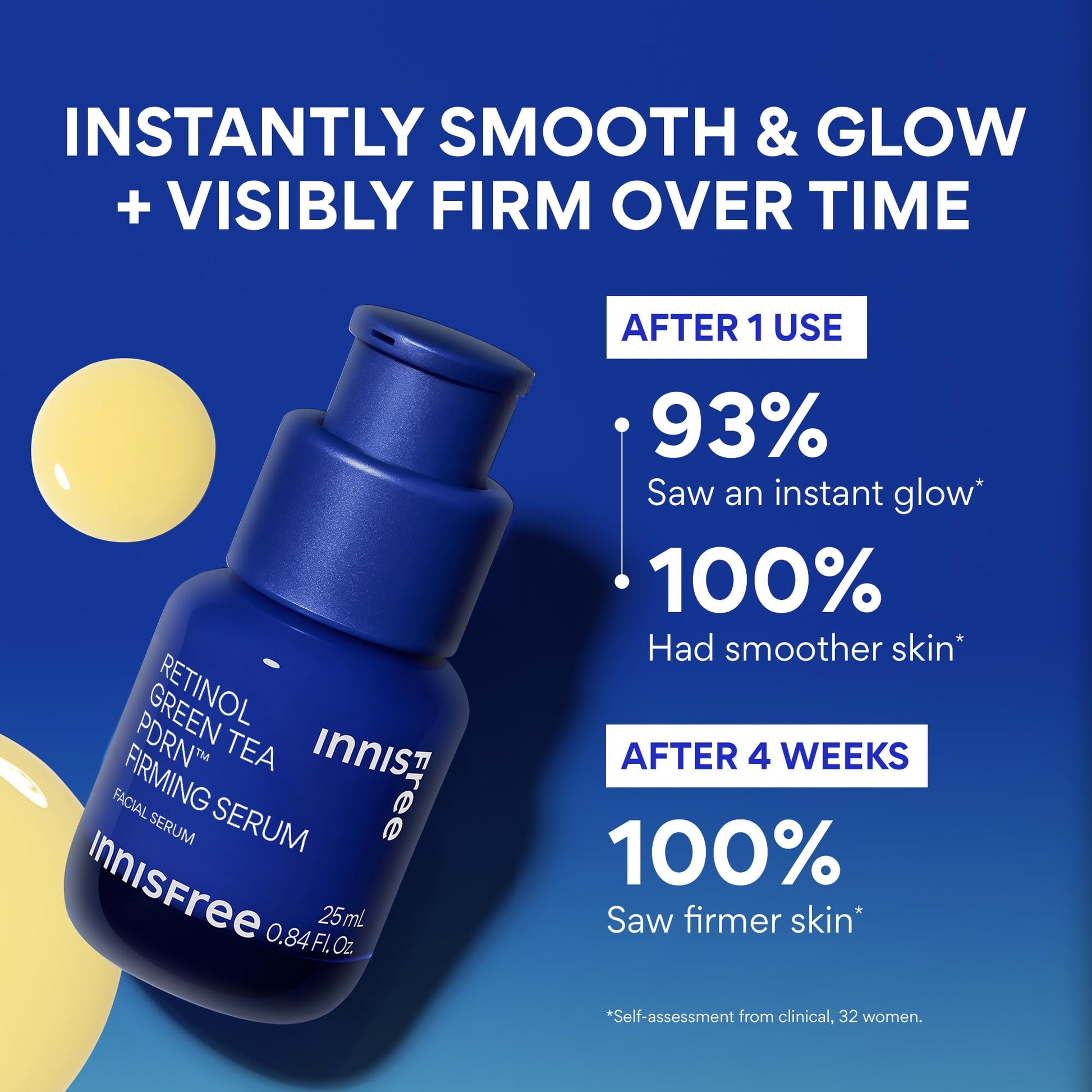 innisfree Green Tea PDRN Serum | Korean Skincare with Retinol and Hyaluronic Acid for Hydrating