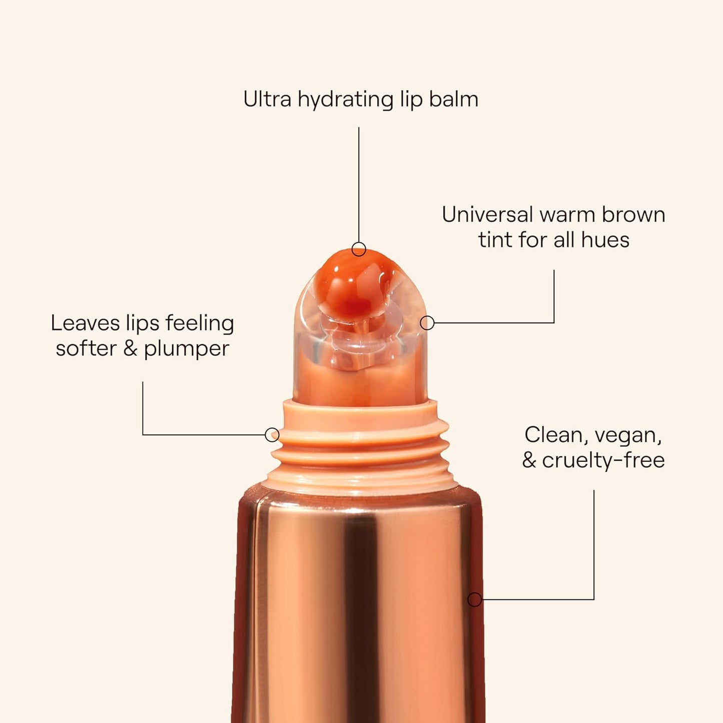 Live Tinted Unity Balm – Ultra-Hydrating Lip Balm with Shea Butter, Hyaluronic Acid & Vitamin E – Universal Warm Tint