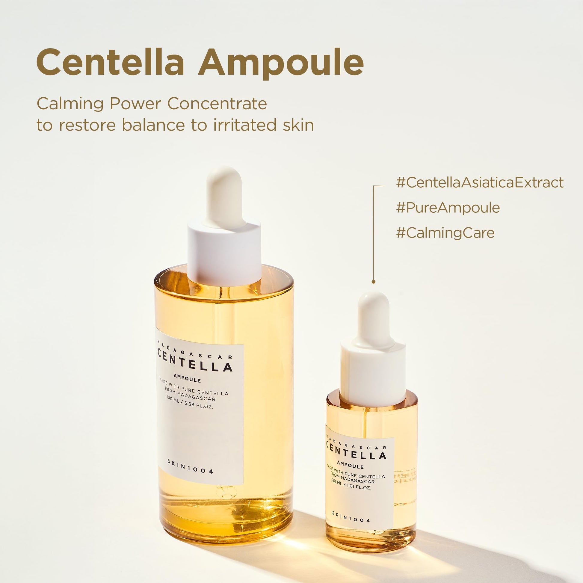 SKIN1004 Madagascar Centella Ampoule Kit, 4ea x 1.10 fl.oz, 30ml, Travel Size Face Serum