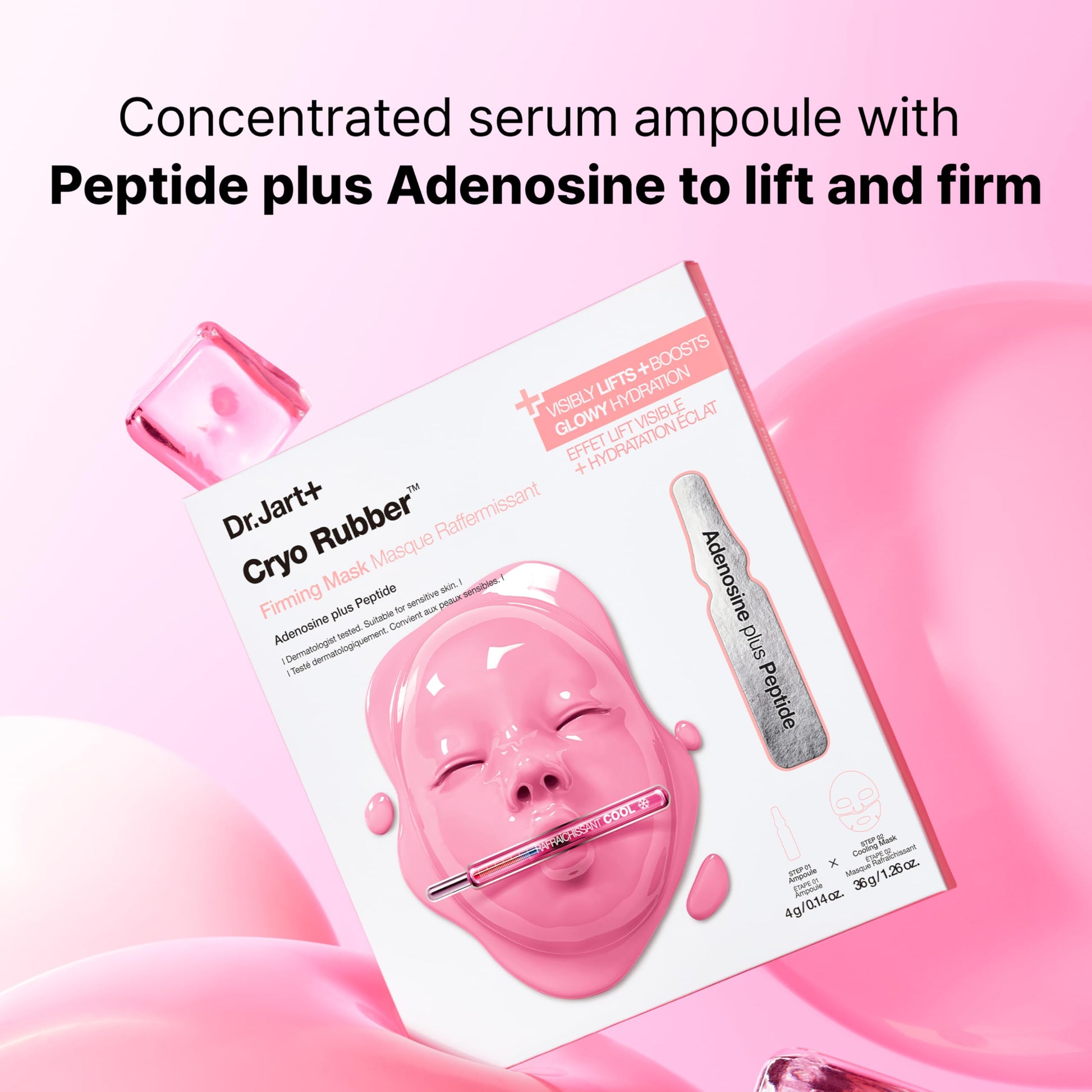Dr.Jart+ Cryo Rubber Firming and Cooling Korean Face Mask with Adenosine and Peptides | Korean Skin