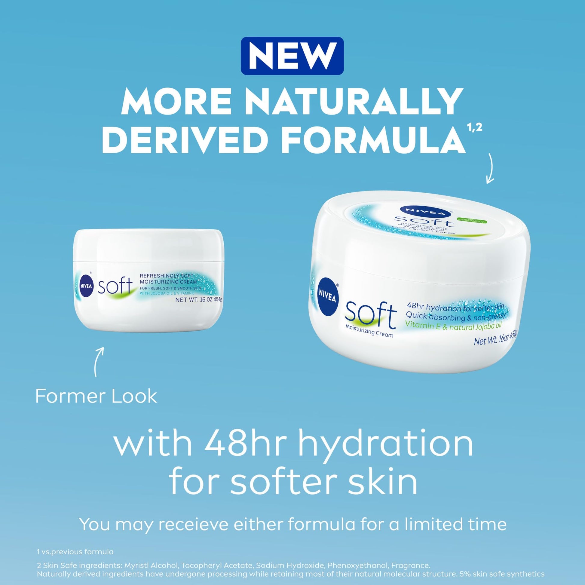 NIVEA Soft Refreshingly Soft Cream for Face, Hand and Body, 16 OZ
