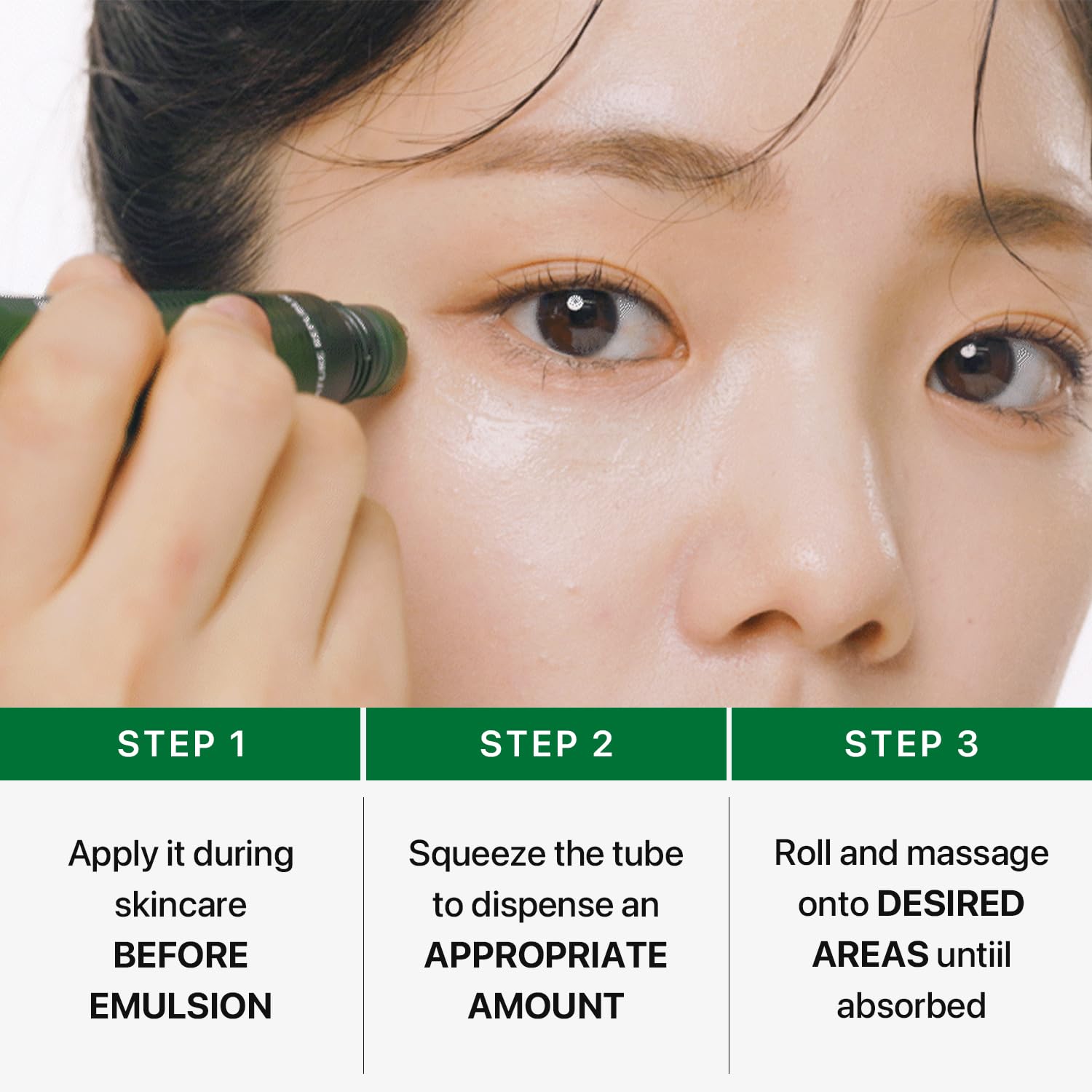 Nature Republic Real Squeeze Aloe Vera Eye Serum | Under Eye Roller for Dark Circles & Puffiness