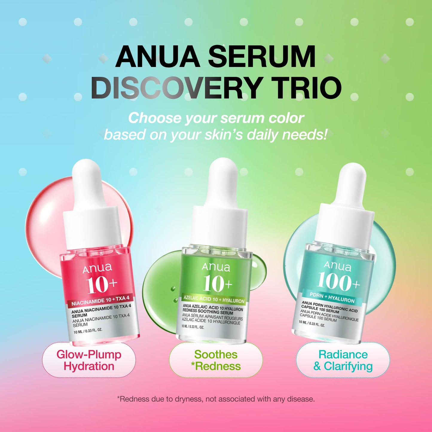 Anua Serum Discovery Trio Kit, 0.33 fl.oz x 3ea