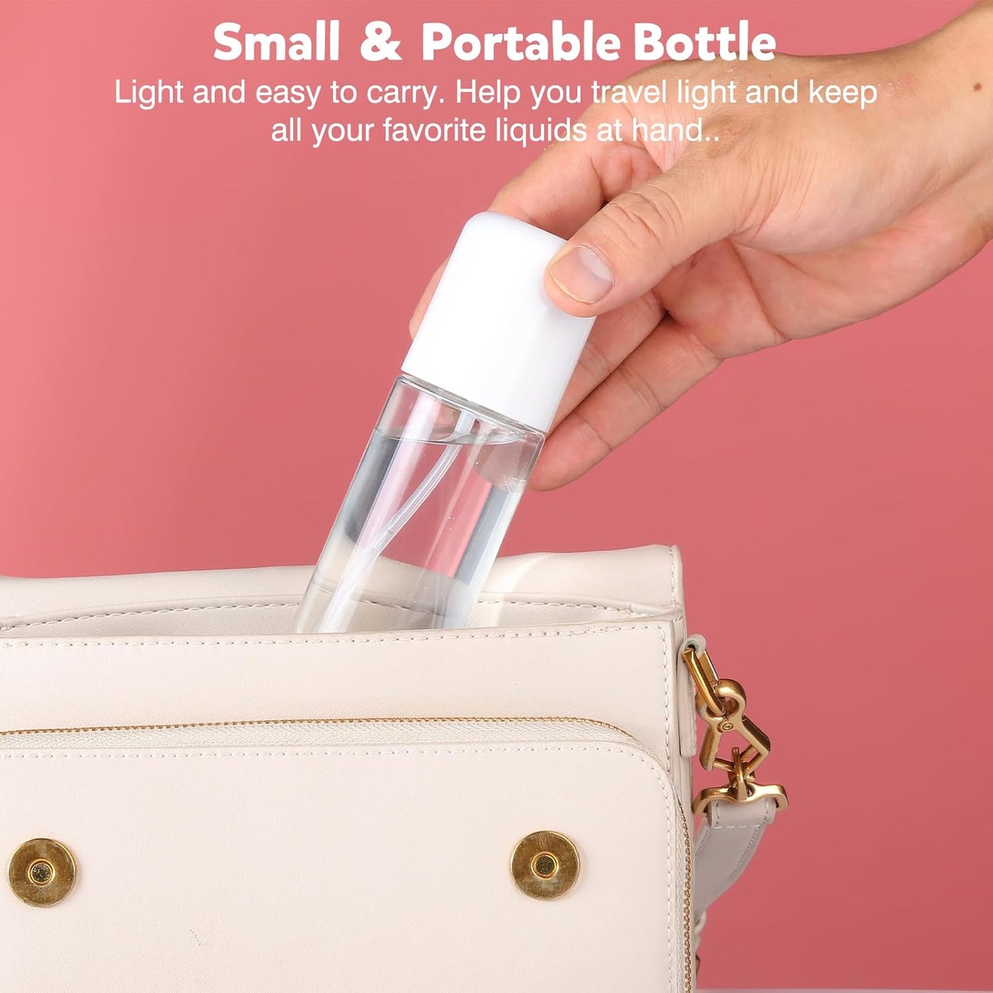 Small Spray Bottle Travel Size 3.4oz/100ml Plastic Mini Bottle Set - Fine Mist Mini Empty Spray Bottles - Refillable Spray Bottles for Cleaning Solutions, Perfume, Liquid Cosmetics