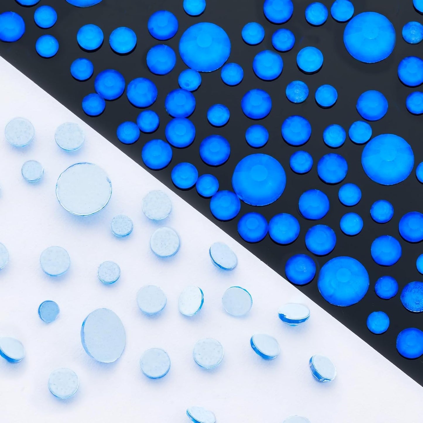 Neon Blue Flatback Rhinestones, Glass Rhinestones for Nail Art and Craft, Glue Fix, Loose Crystal Gemstones(Neon Blue, SS6, 1440pcs, 1.9-2.0mm)