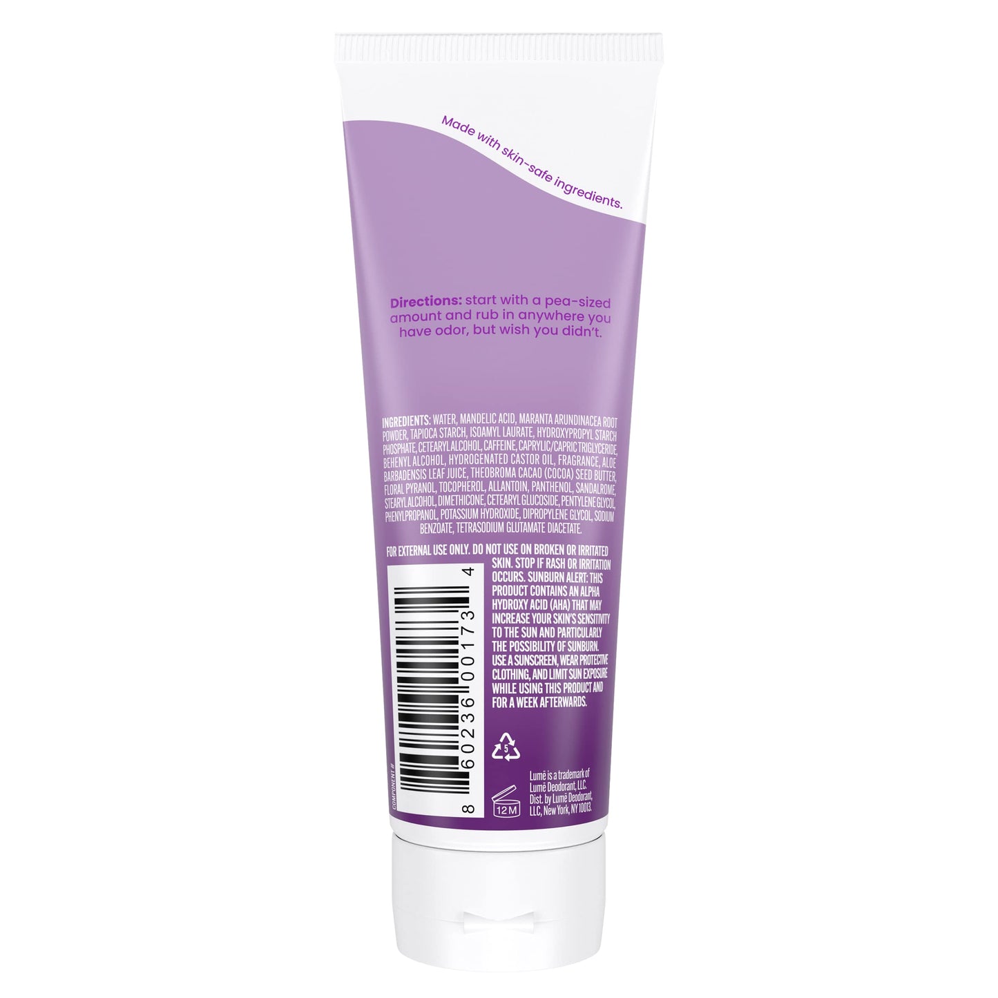 Lume Whole Body Deodorant - Cream Tube - 3 oz (Lavender Sage)