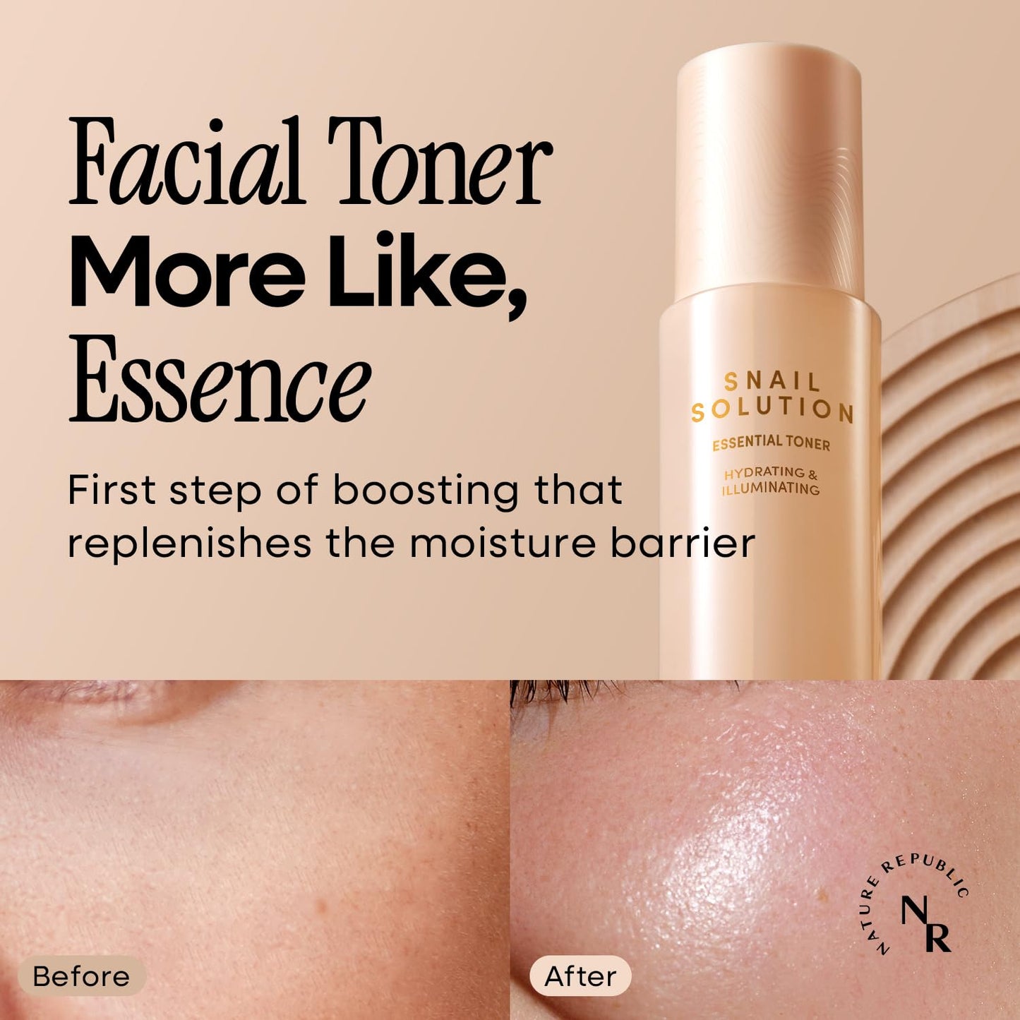 Nature Republic Snail Mucin Toner | Hydrating & Repair Toner with Niacinamide, Anti-Aging Facial