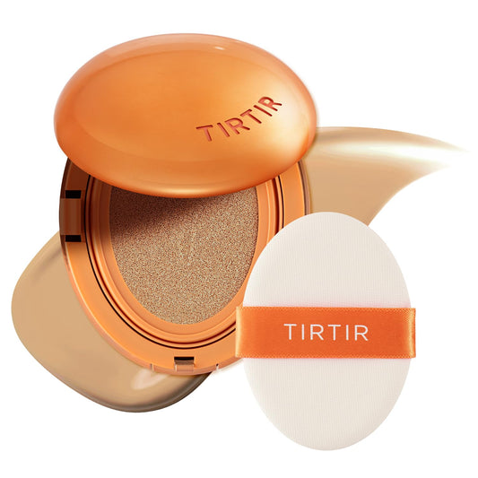 TIRTIR Mask Fit Ai Filter Cushion Foundation | AI-Like Semi-Matte Finish - Up to 72-Hour Medium to Full Coverage Korean BB Cushion Make up Beauty, #29N Natural Beige, 0.63 Fl Oz