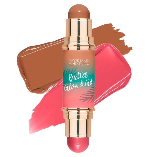 Physicians Formula Butter Glow & Go Multiuse Stick, Ultra-Creamy Radiant Finish Formula with Murumuru Butter, Vegan & Cruelty-Free- Berry Tan