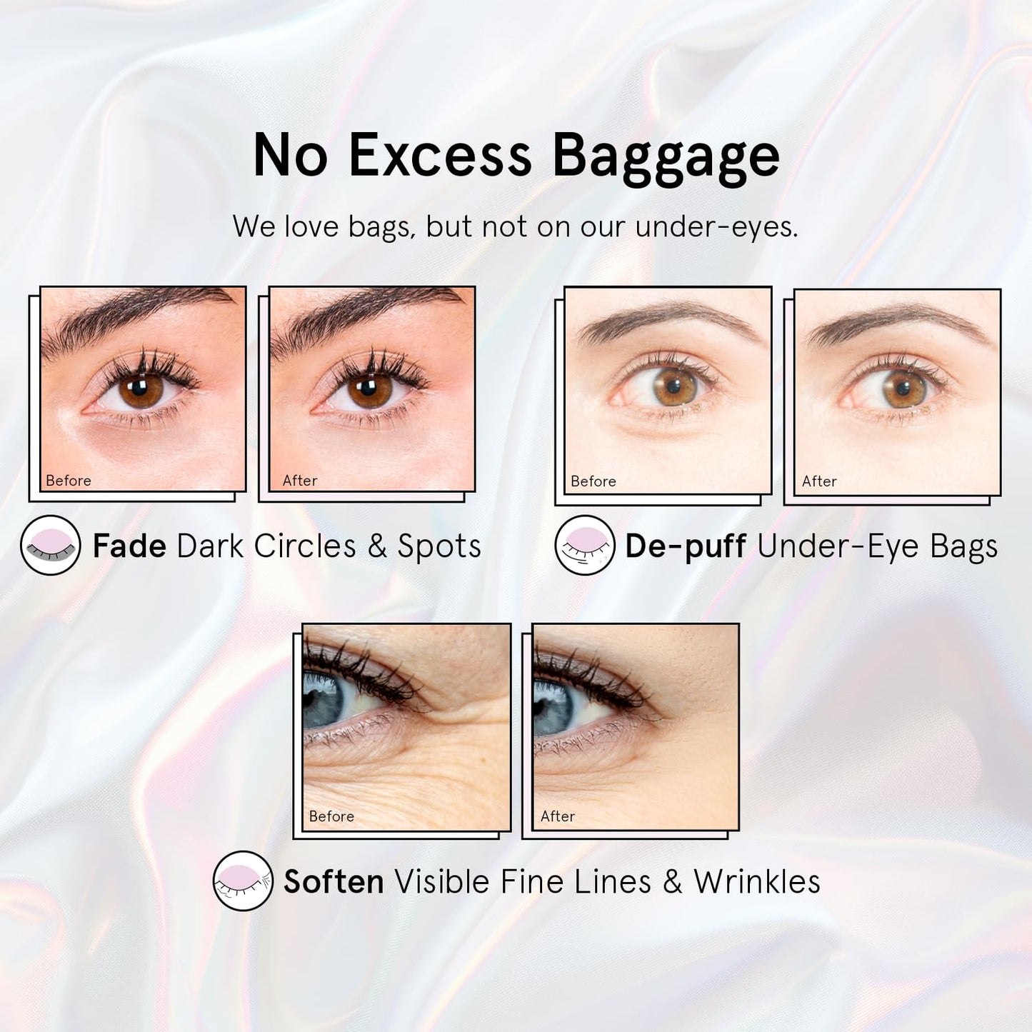 grace & stella Peptide Under Eye Patches with Niacinamide & Rice Extract - Firming Eye Masks for Dark Circles and Puffiness - Gel Mask for Firmer-Looking Skin - Vegan, Cruelty-Free (White, 48 Pairs)