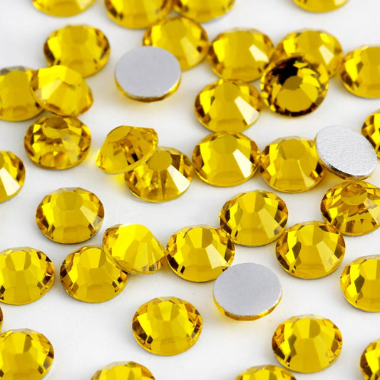 400PCS SS30 Flatback Rhinestones | 12-Facet Diamond-Cut Glass Gems for Nail Art, Clothing, DIY