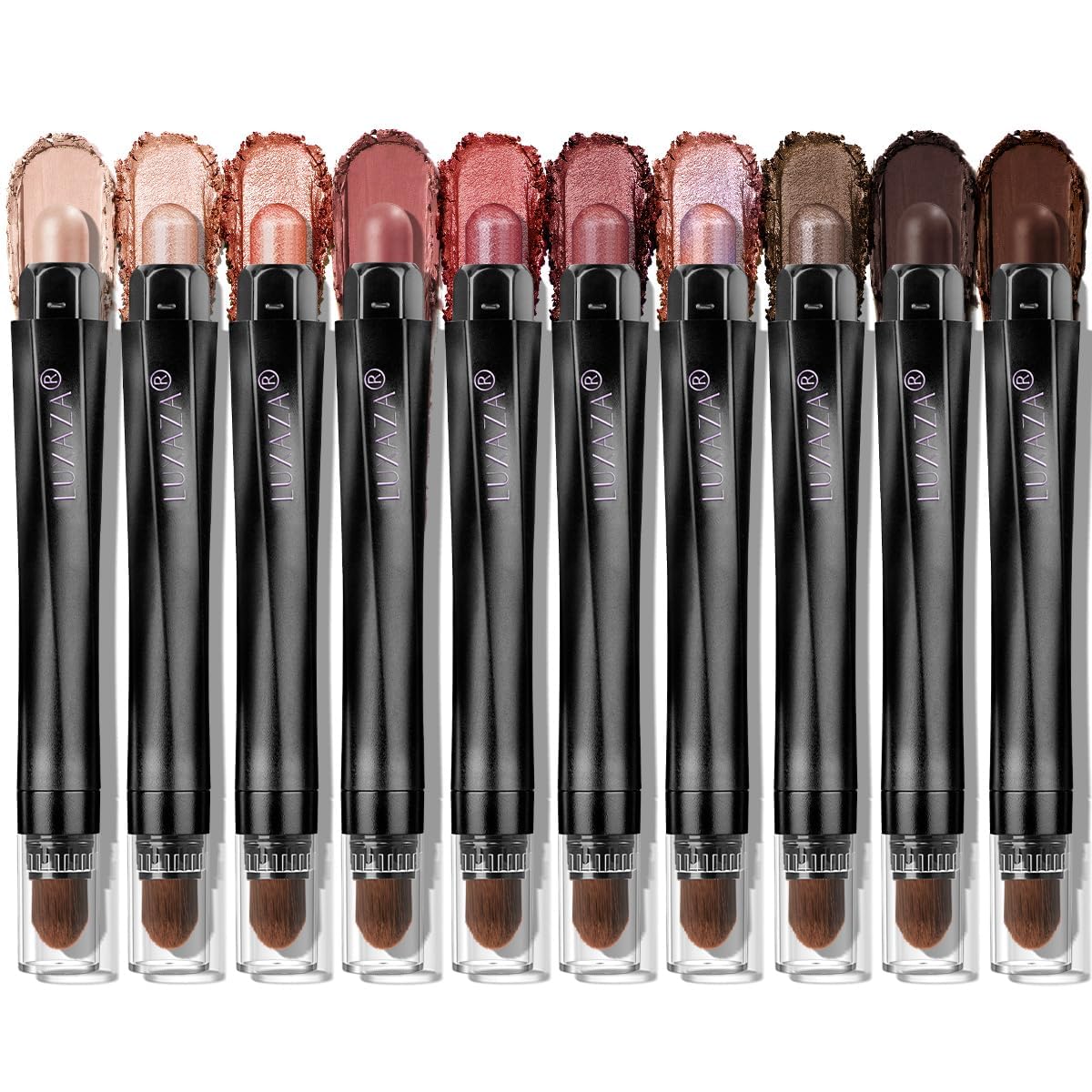 10PCS Neutral Eyeshadow Stick Makeup Set, Matte Cream Eye Shadow Eyeliner Brightener Pencil Crayon - I1 Cashmere Blush