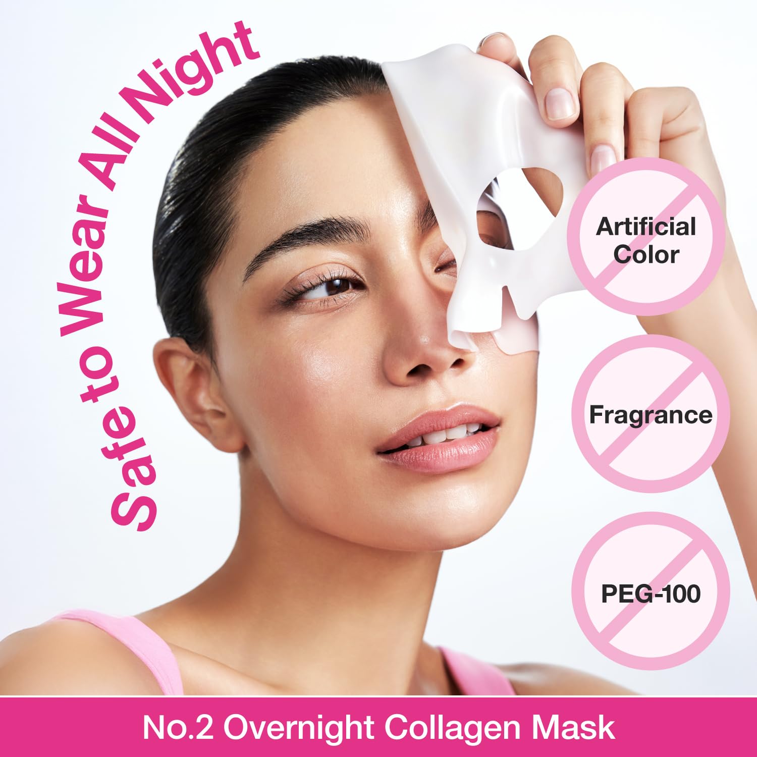 numbuzin No.2 Overnight Face Mask | Rose PDRN Overnight Collagen Mask | Korean Glass Skin Essential