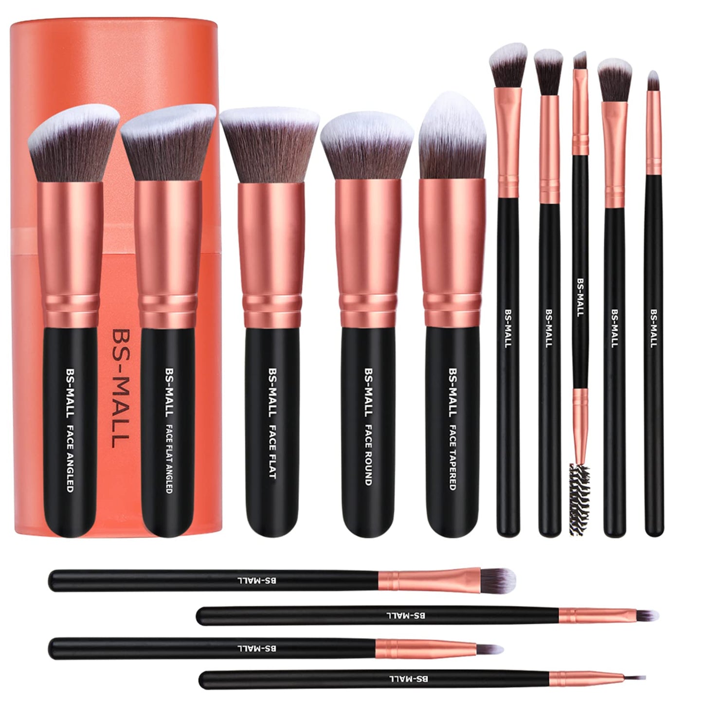 Makeup Brushes BS-MALL Premium Synthetic Foundation Powder Concealers Eye Shadows Makeup 14 Pcs